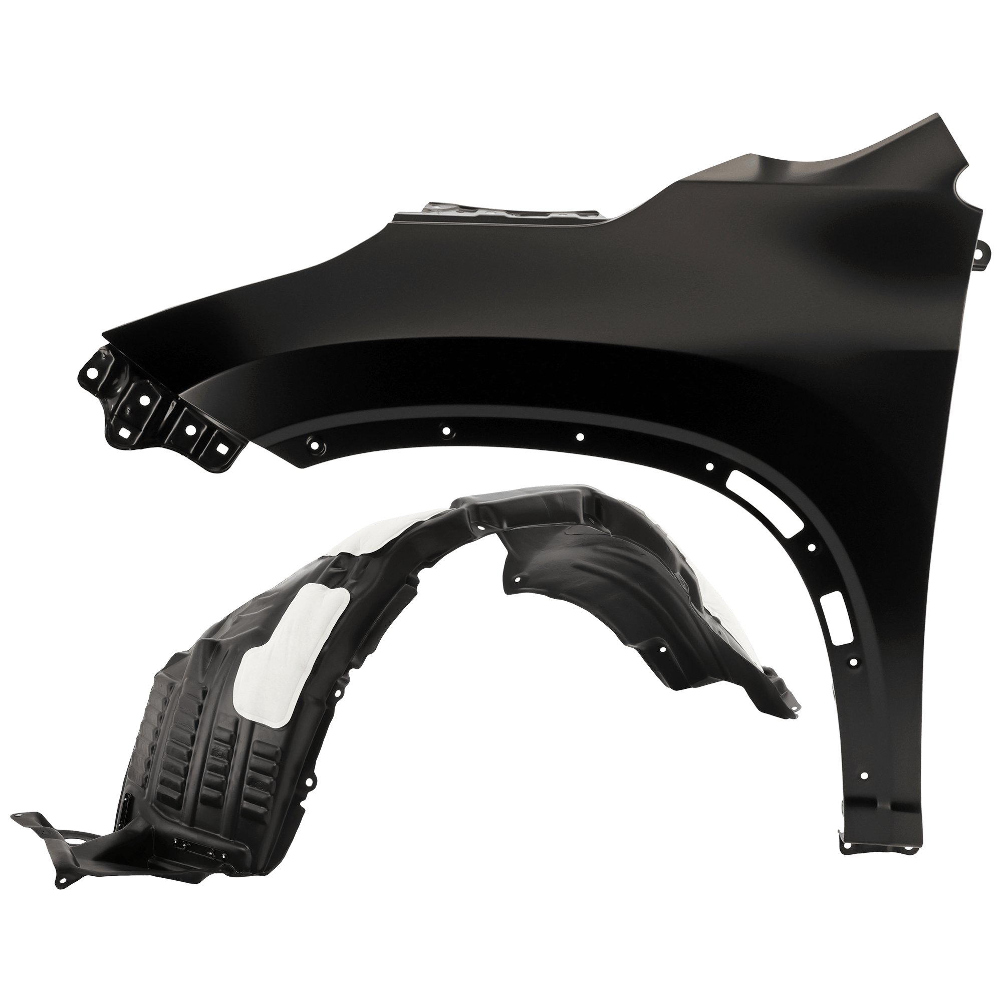 AM HIGHLANDER 14-16 FRONT FENDER LH 2 pc Kit Primed with Fender Liner SKU KIT 050926 AE1133 Partslink TO1240251 TO1248195 OEM 538020E100-538060E120