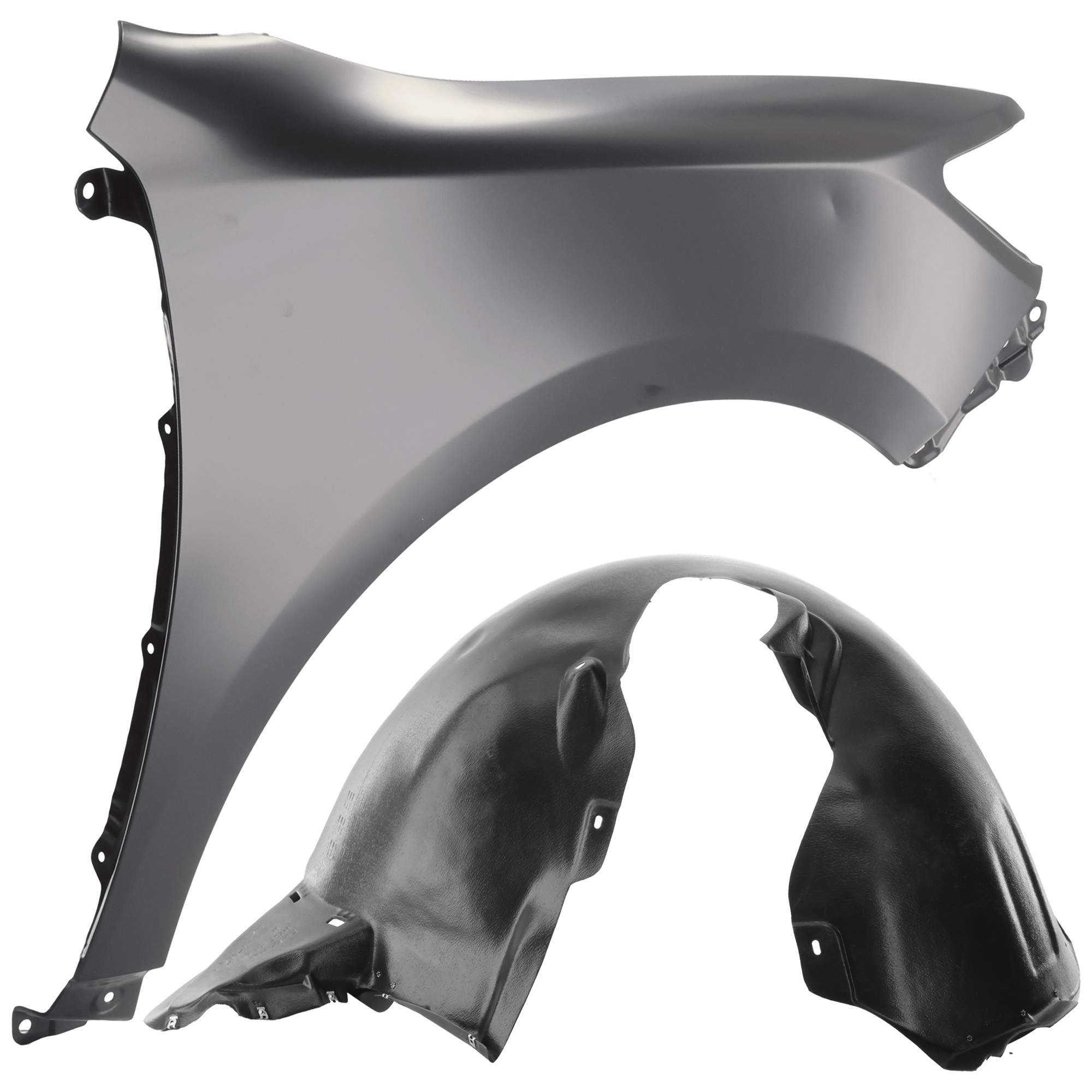 AM PASSAT 16-19 FRONT FENDER RH Primed with Fender Liner SKU KIT 050926 AE115 Partslink VW1241149 VW1249138 OEM 561821022A 561805912F9B9 PFM