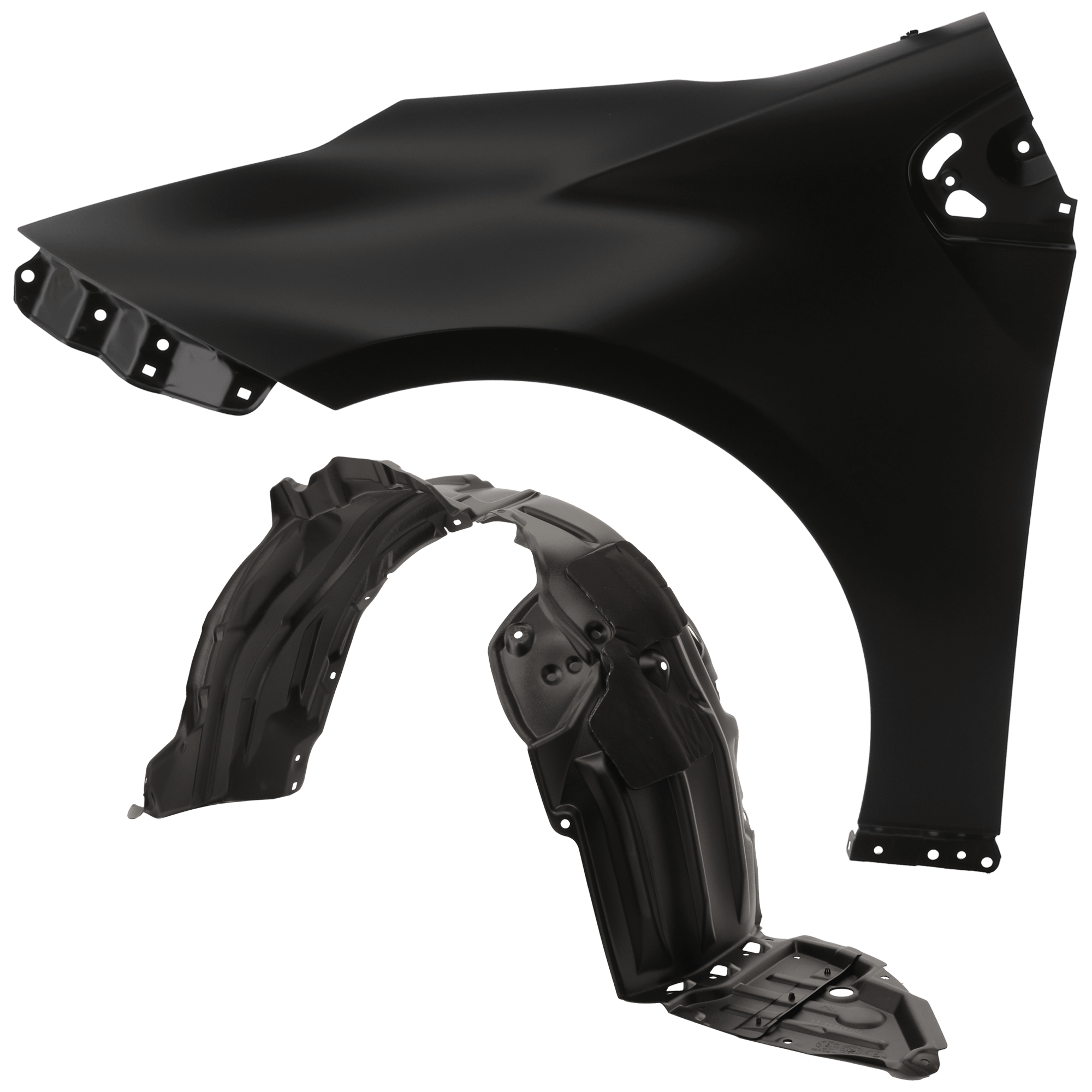 AM PRIUS 19-22 FRONT FENDER LH Primed with Fender Liner SKU KIT 050926 AE116 Partslink TO1240263 TO1248236 OEM 5380247100-5387647060
