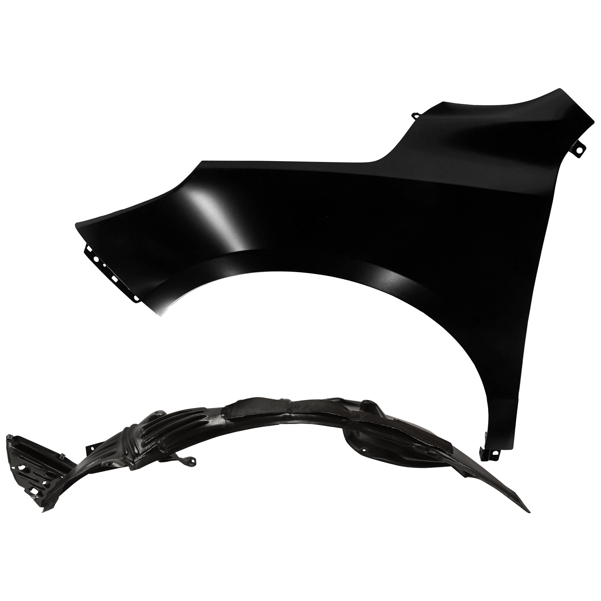 AM MDX 17-20 FRONT FENDER LH 2 pc Kit Primed with Fender Liner SKU KIT 050926 AE1183 Partslink AC1240127 AC1248139 OEM 60260TZ5A91ZZ 74151TZ5A21