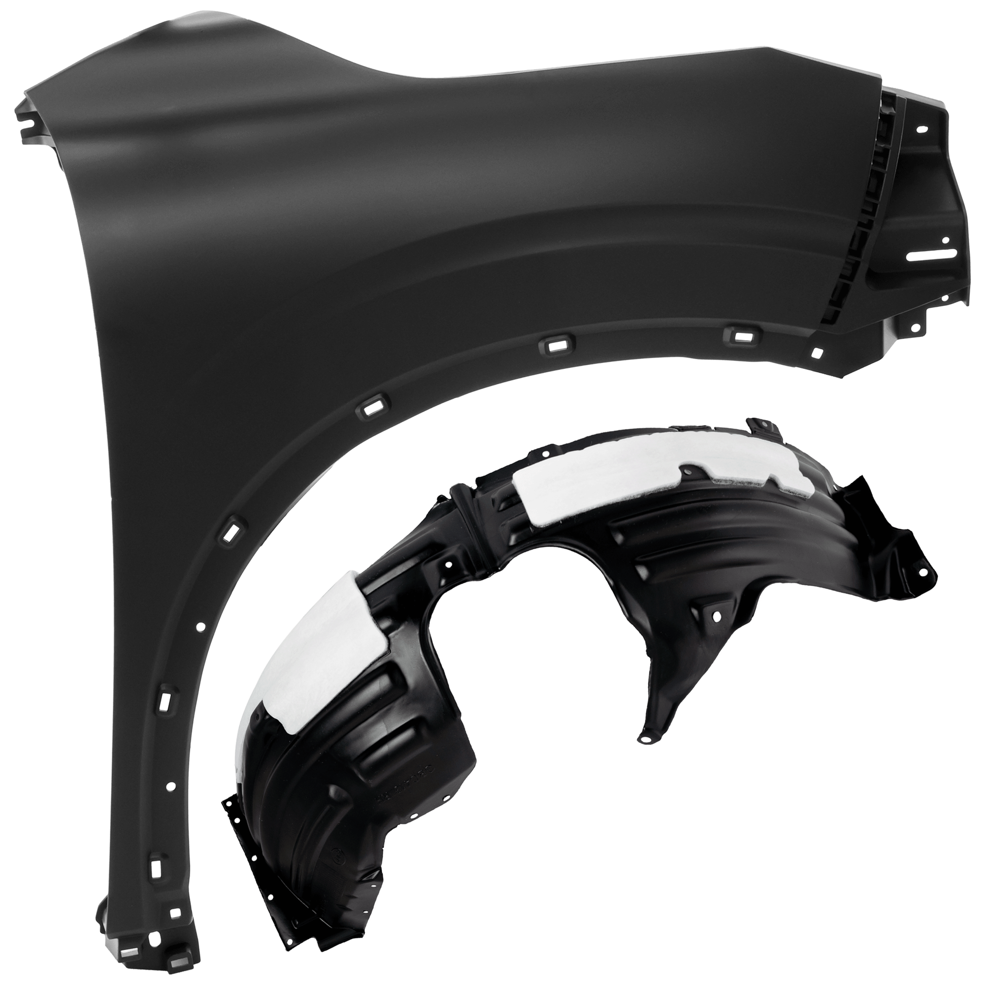 AM OUTLANDER 22-24 FRONT FENDER RH 2 pc Kit Primed with Fender Liner SKU KIT 050926 AE1213 Partslink MI1241184 MI1249137 OEM 5220BF18-63112W150P 5370C186