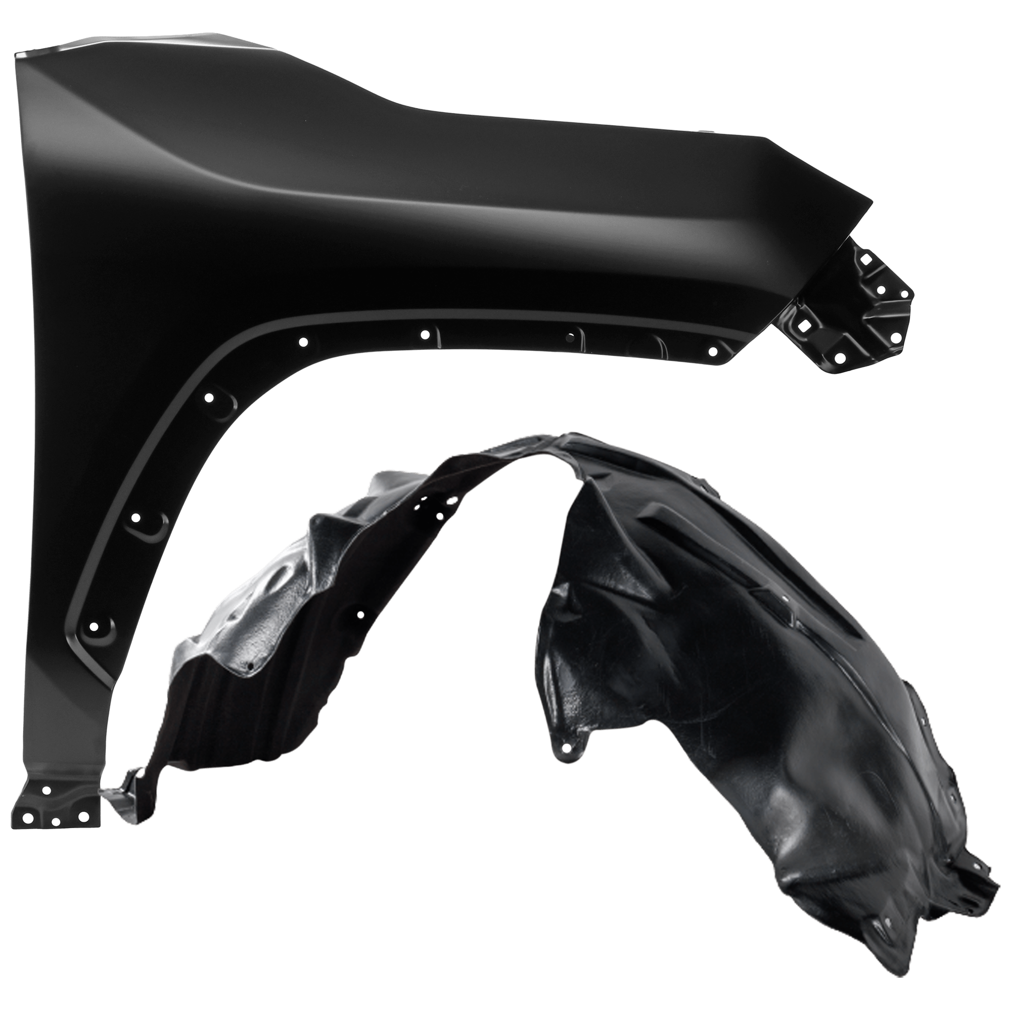 AM RAV4-19-24 FRONT FENDER RH 2 pc Kit Primed with Fender Liner SKU KIT 050926 AE1224 Partslink TO1241275 TO1249229 OEM 538110R130 PFM 538750R080