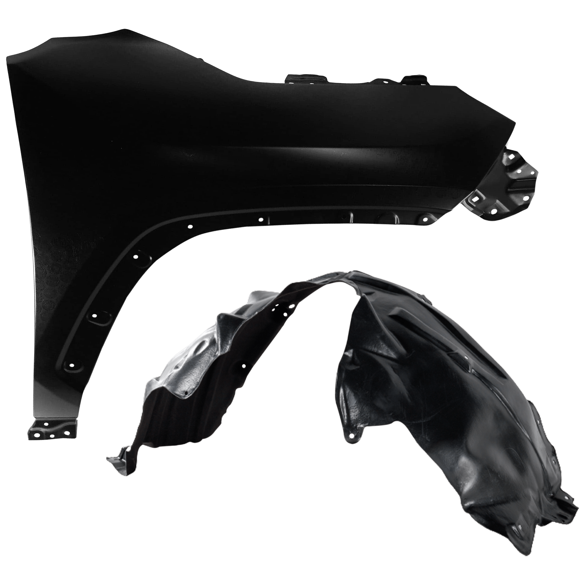 AM RAV4-19-25 FRONT FENDER RH 2 pc Kit Primed with Fender Liner SKU KIT 050926 AE1225 Partslink TO1241273 TO1249229 OEM 538110R130-538750R080