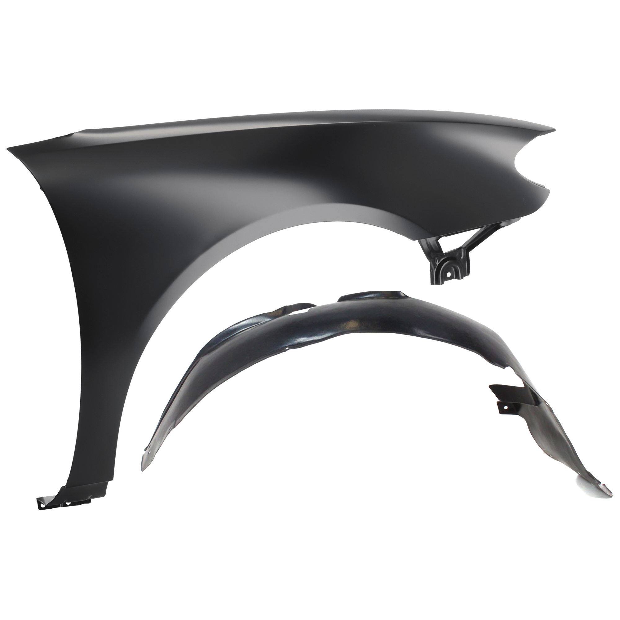 AM ALLURE LACROSSE 05-09 FRONT FENDER RH 2 pc Kit Primed with Fender Liner SKU KIT 050926 AE1246 Partslink GM1241322 GM1251110 OEM 89023975-10363850