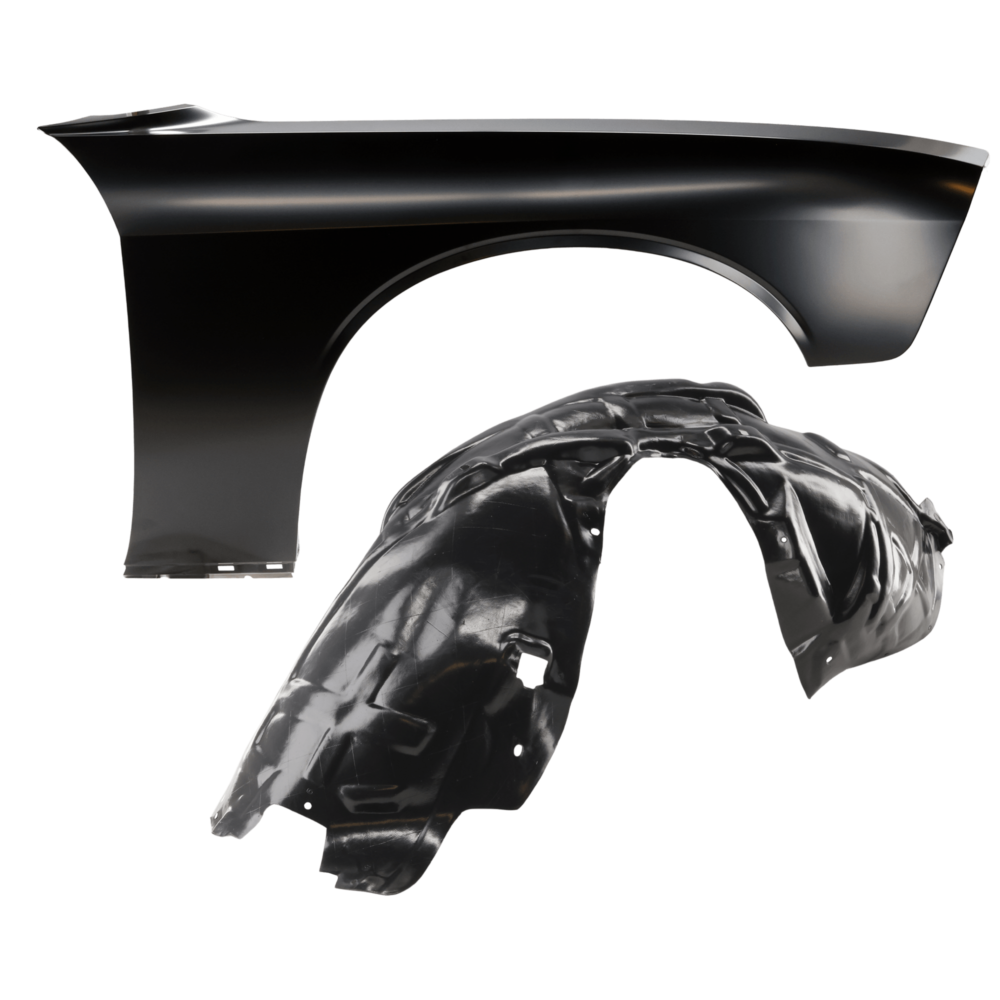 AM CHALLENGER 08-14 FRONT FENDER RH Primed with Fender Liner SKU KIT 050926 AE124 Partslink CH1241285 CH1249150 OEM 68275470AA 5028750AF