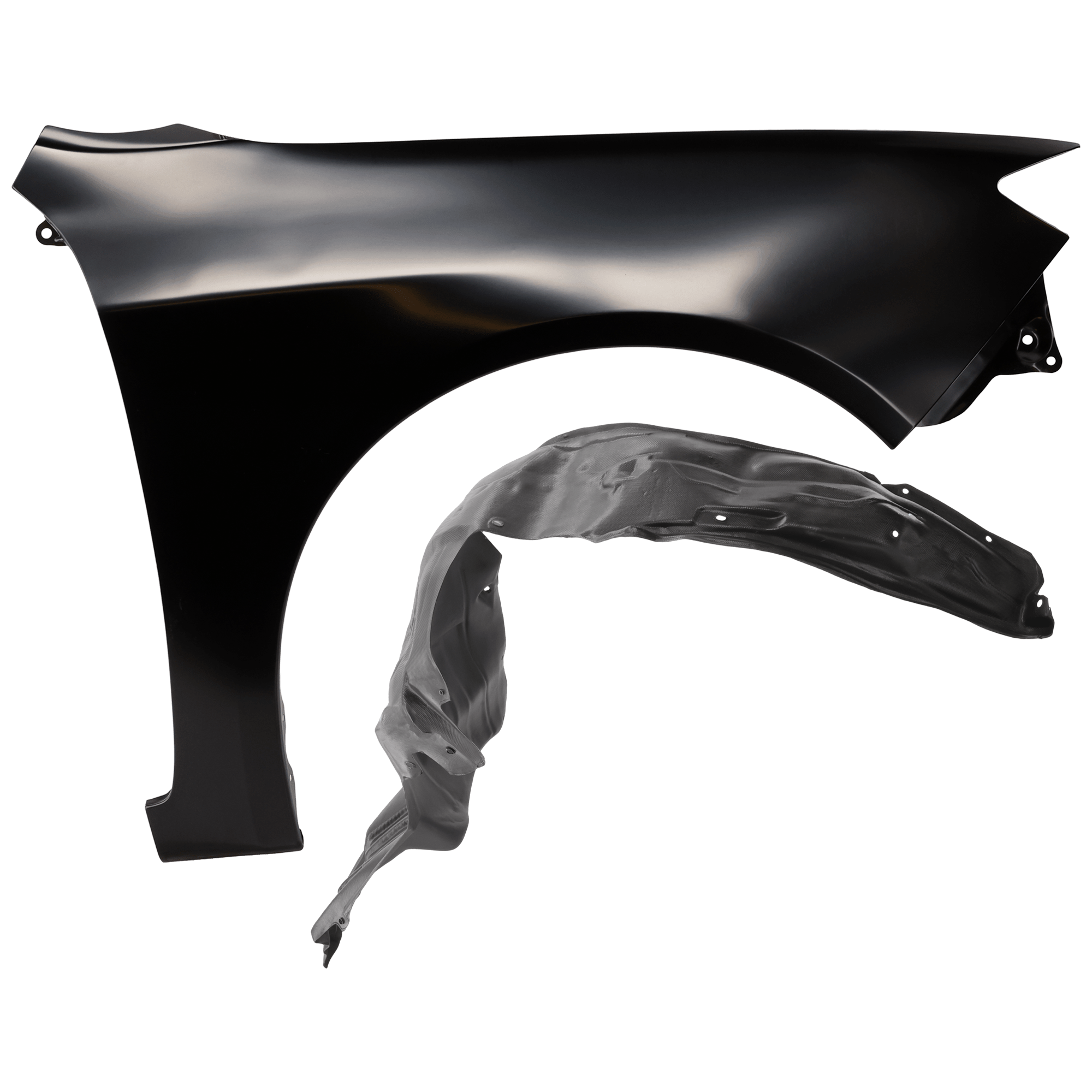 AM IMPREZA 08-11 FRONT FENDER RH 2 pc Kit Primed with Fender Liner SKU KIT 050926 AE1252 Partslink SU1241129 SU1249117 OEM 57120FG0009P 59110FG002