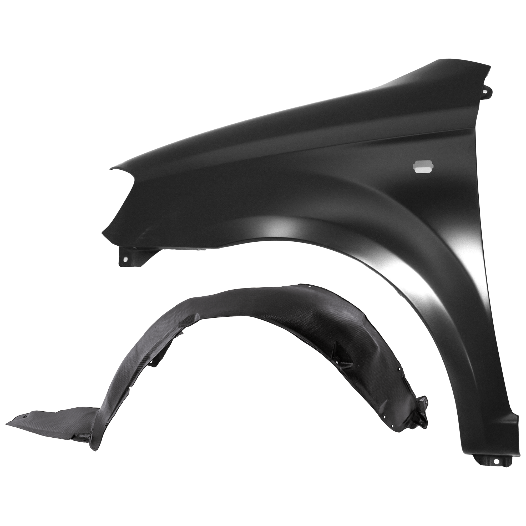 AM AVEO 07-08 FRONT FENDER LH 2 pc Kit Primed with Fender Liner SKU KIT 050926 AE1255 Partslink GM1240334 GM1250127 OEM 95198265-96464954
