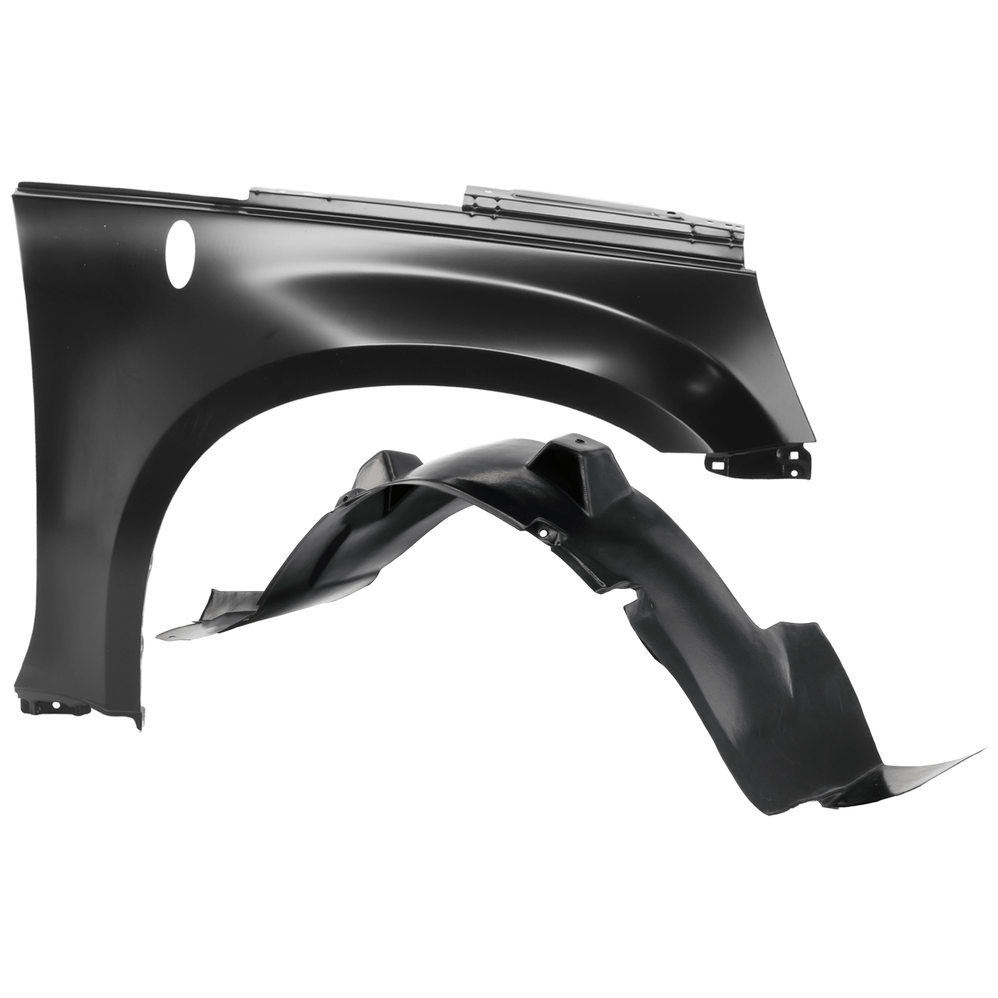 AM EQUINOX 05-09 FRONT FENDER RH 2 pc Kit Primed with Fender Liner SKU KIT 050926 AE1260 Partslink GM1241319 GM1241343 GM1251113 OEM 15881408-25849188-25950044