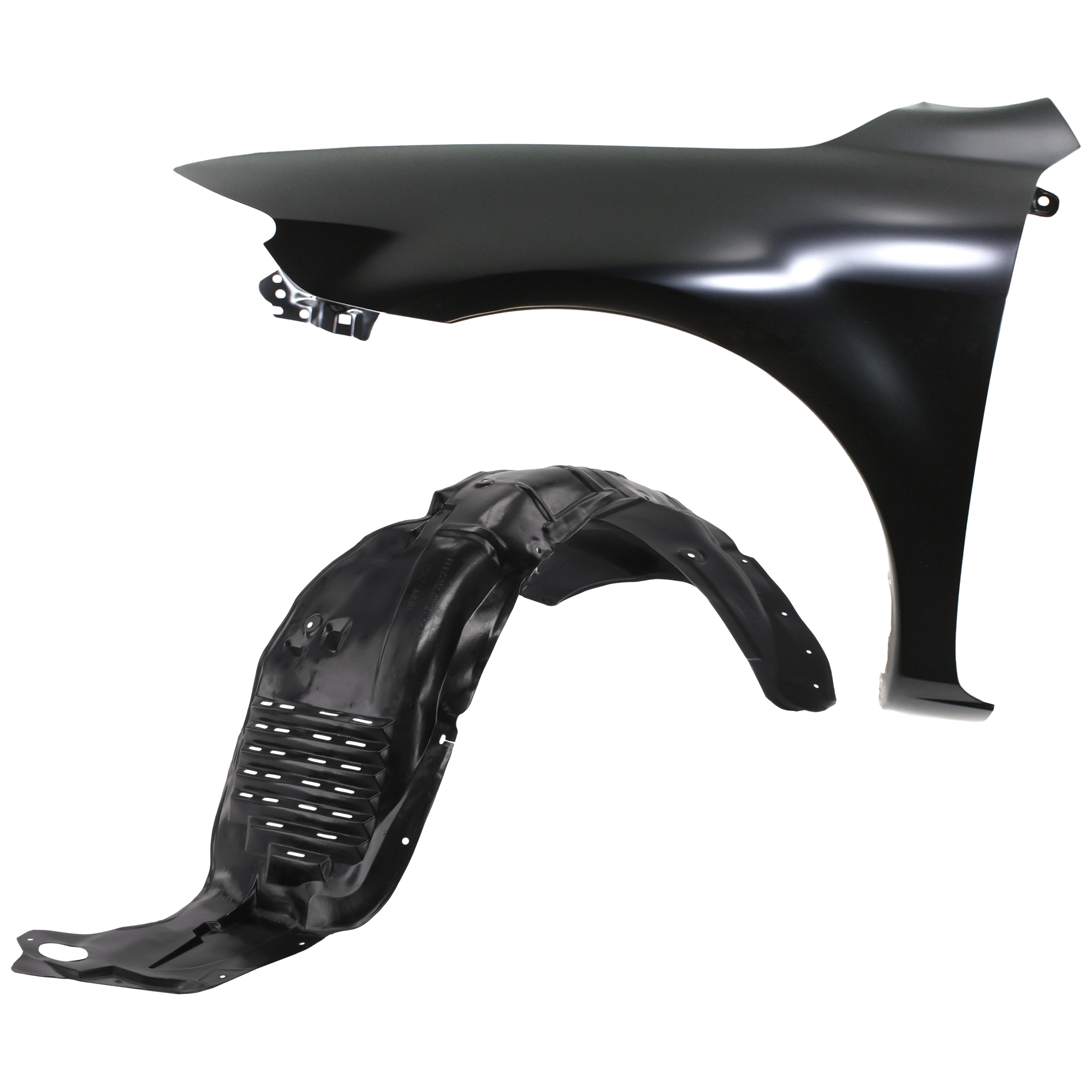 AM MAZDA 6-06-08 FRONT FENDER LH 2 pc Kit Primed with Fender Liner SKU KIT 050926 AE1273 Partslink MA1240147 MA1248132 OEM GK2A52211B GJ6A56140N