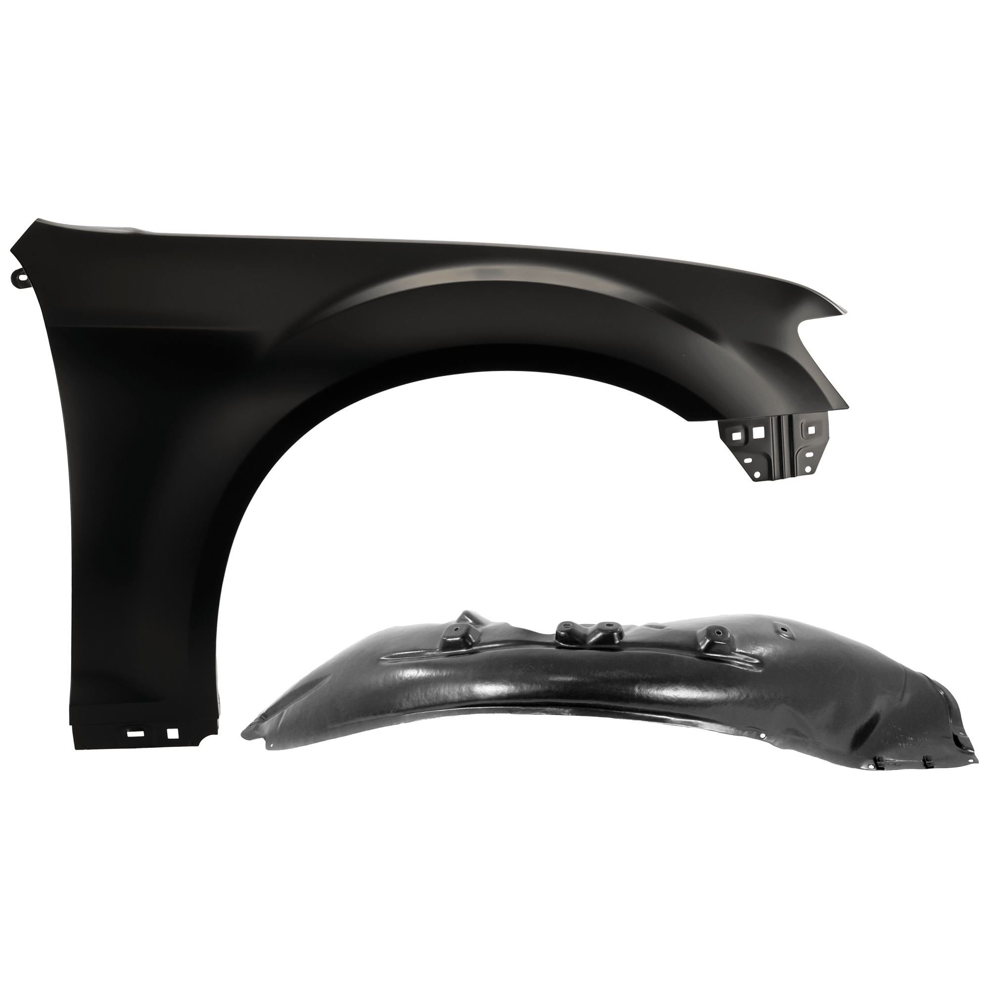AM CHRYSLER 300-15-23 FRONT FENDER RH 2 pc Kit Primed with Fender Liner SKU KIT 050926 AE1280 Partslink CH1241277 CH1249170 OEM 55113438AD 68205932AF PFM