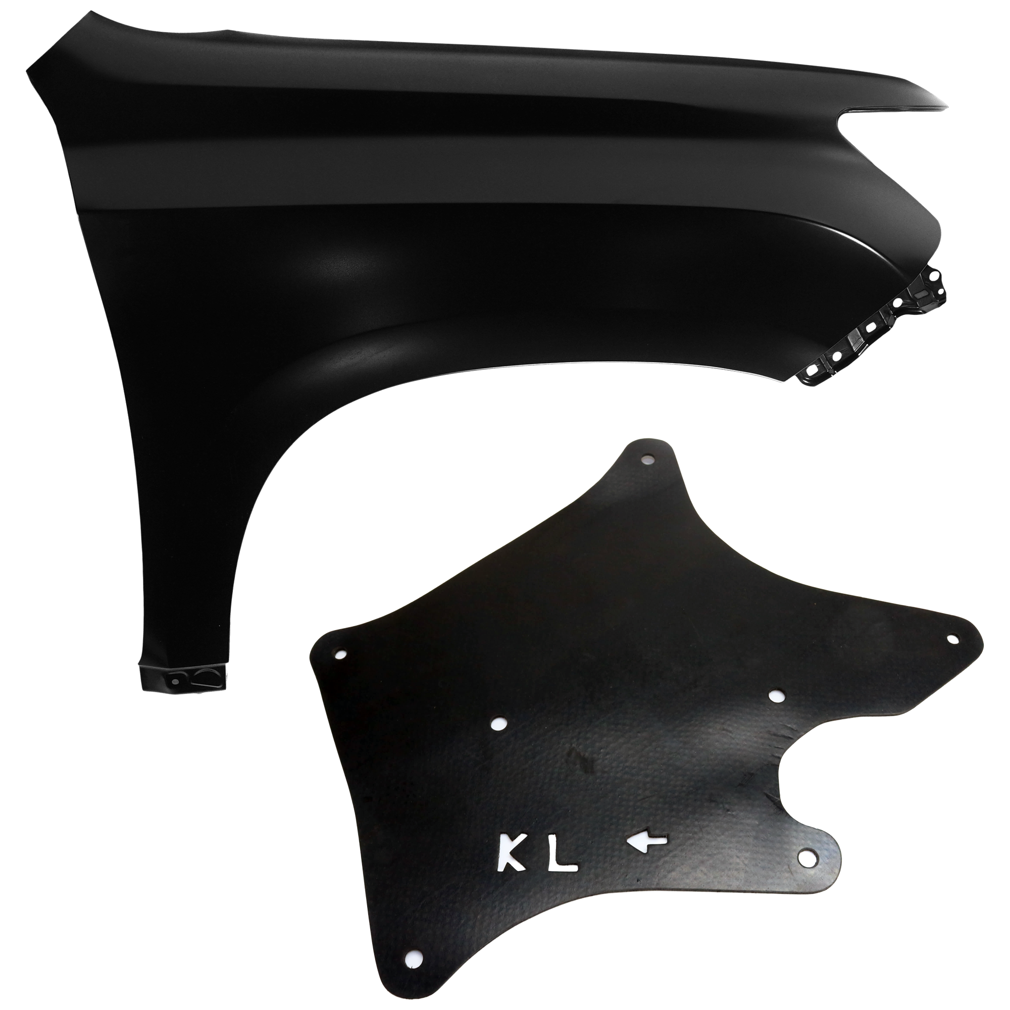 AM GX460-10-23 FRONT FENDER LH 2 pc Kit Primed with Fender Liner SKU KIT 050926 AE1291 Partslink LX1240131 TO1250130 OEM 5381260C30-5373660131