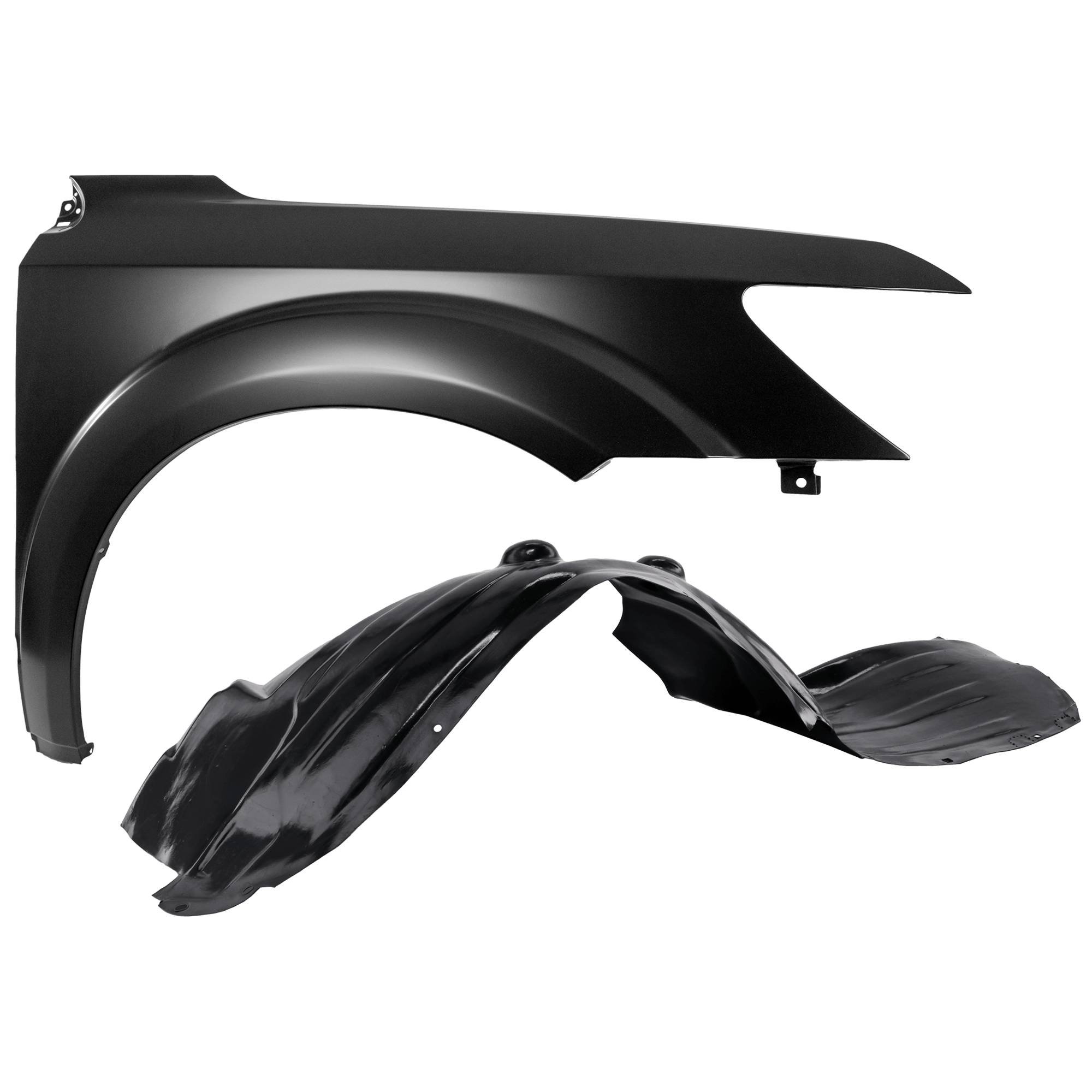 AM JOURNEY 09-20 FRONT FENDER RH 2 pc Kit Primed with Fender Liner SKU KIT 050926 AE1299 Partslink CH1241270 CH1249141 OEM 5076730AE 5116278AE