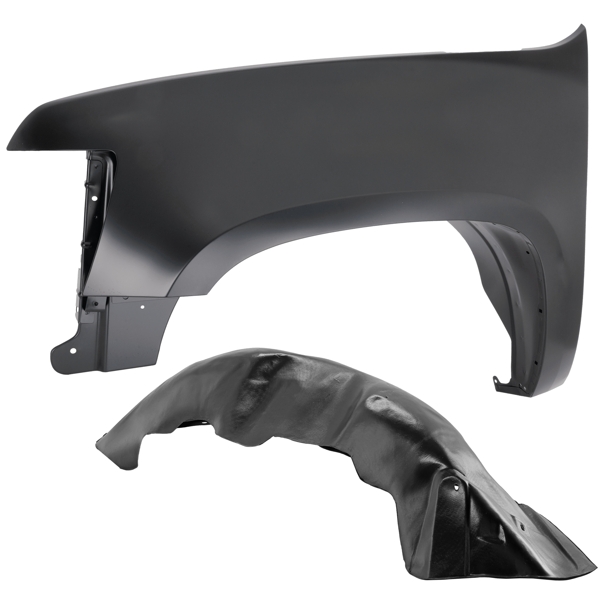 AM SUBURBAN 1500 TAHOE 07-14 FRONT FENDER LH 2 pc Kit Primed with Fender Liner SKU KIT 050926 AE1303 Partslink GM1240333 GM1248181 OEM 22977475-22860087