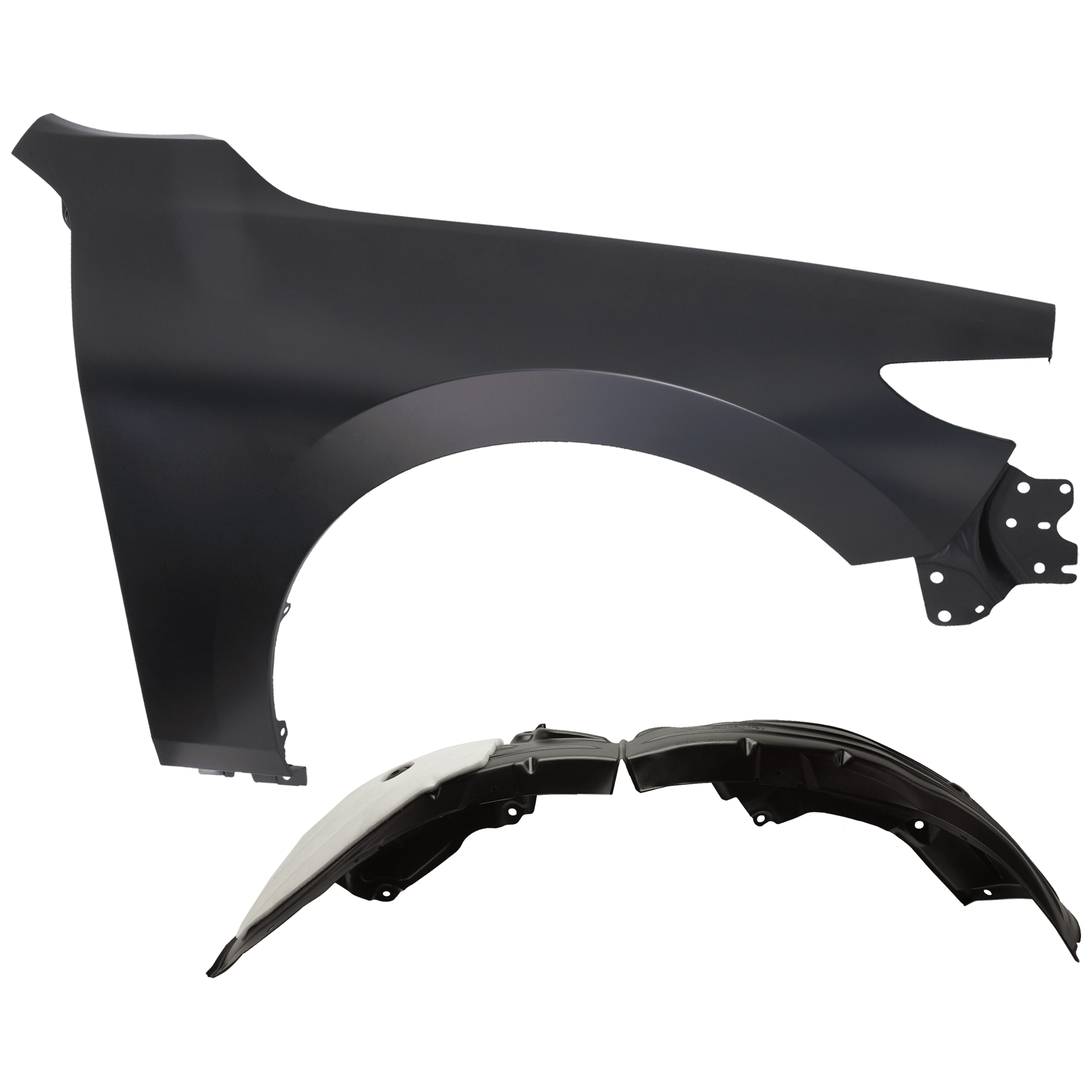 AM MAZDA 3-19-25 FRONT FENDER RH 2 pc Kit Primed with Fender Liner SKU KIT 050926 AE1309 Partslink MA1241181 MA1249154 OEM BDMT52110 BDEN56130