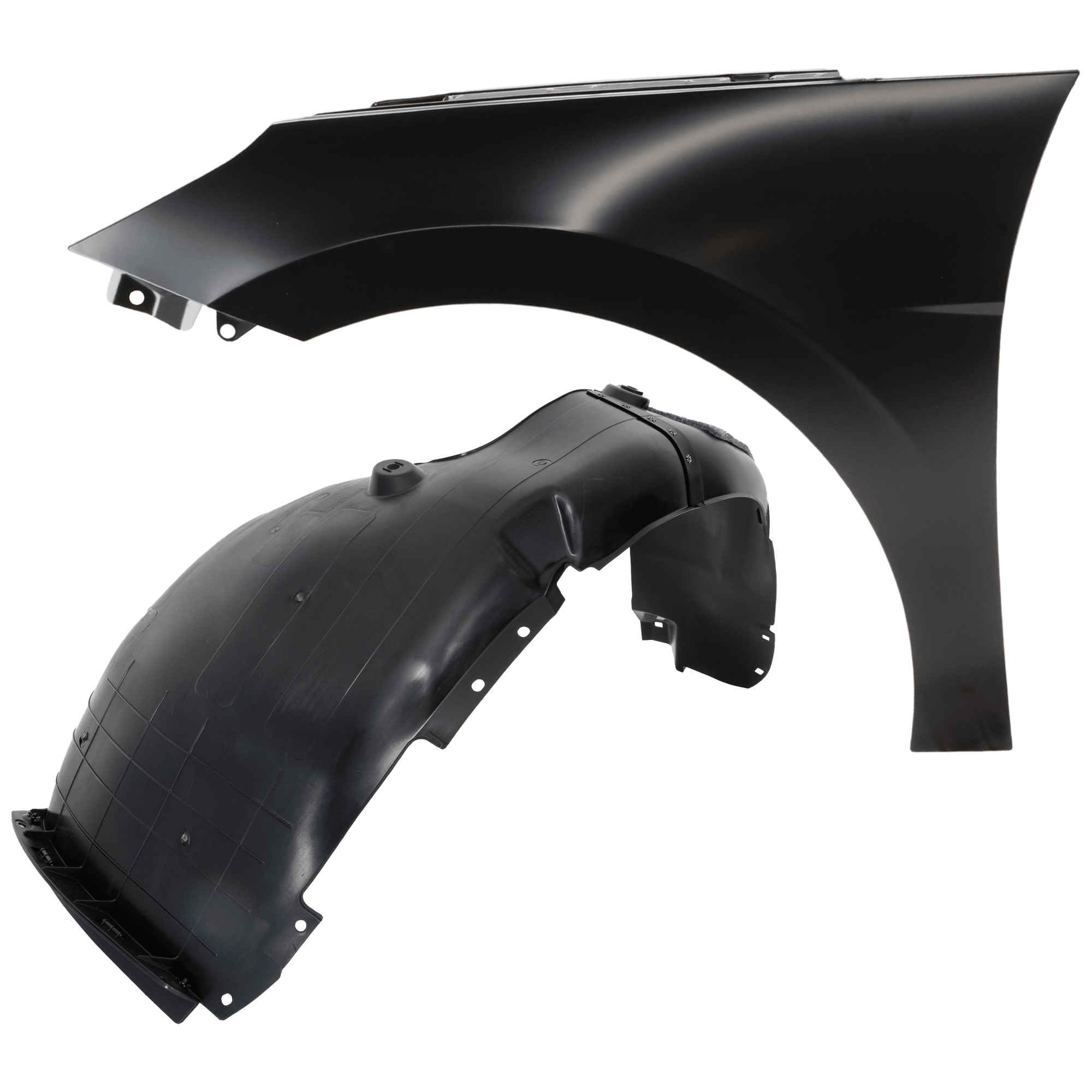 AM ELANTRA 21-23 FRONT FENDER LH 2 pc Kit Primed with Fender Liner SKU KIT 050926 AE1310 Partslink HY1240180 HY1248186 OEM 66310AA000-86811AB000
