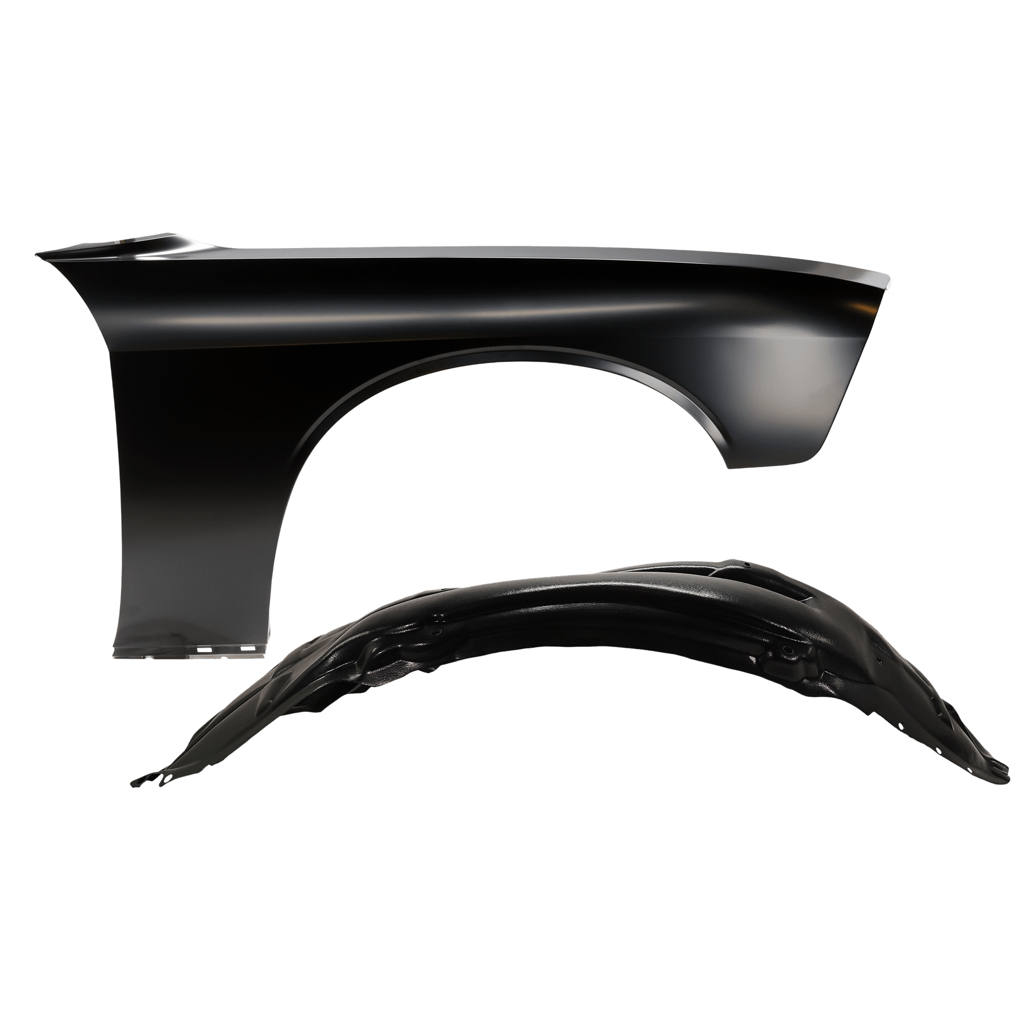 AM CHALLENGER 18-23 FRONT FENDER RH 2 pc Kit Primed with Fender Liner SKU KIT 050926 AE1317 Partslink CH1241285 CH1249215 OEM 68275470AA 68319960AE