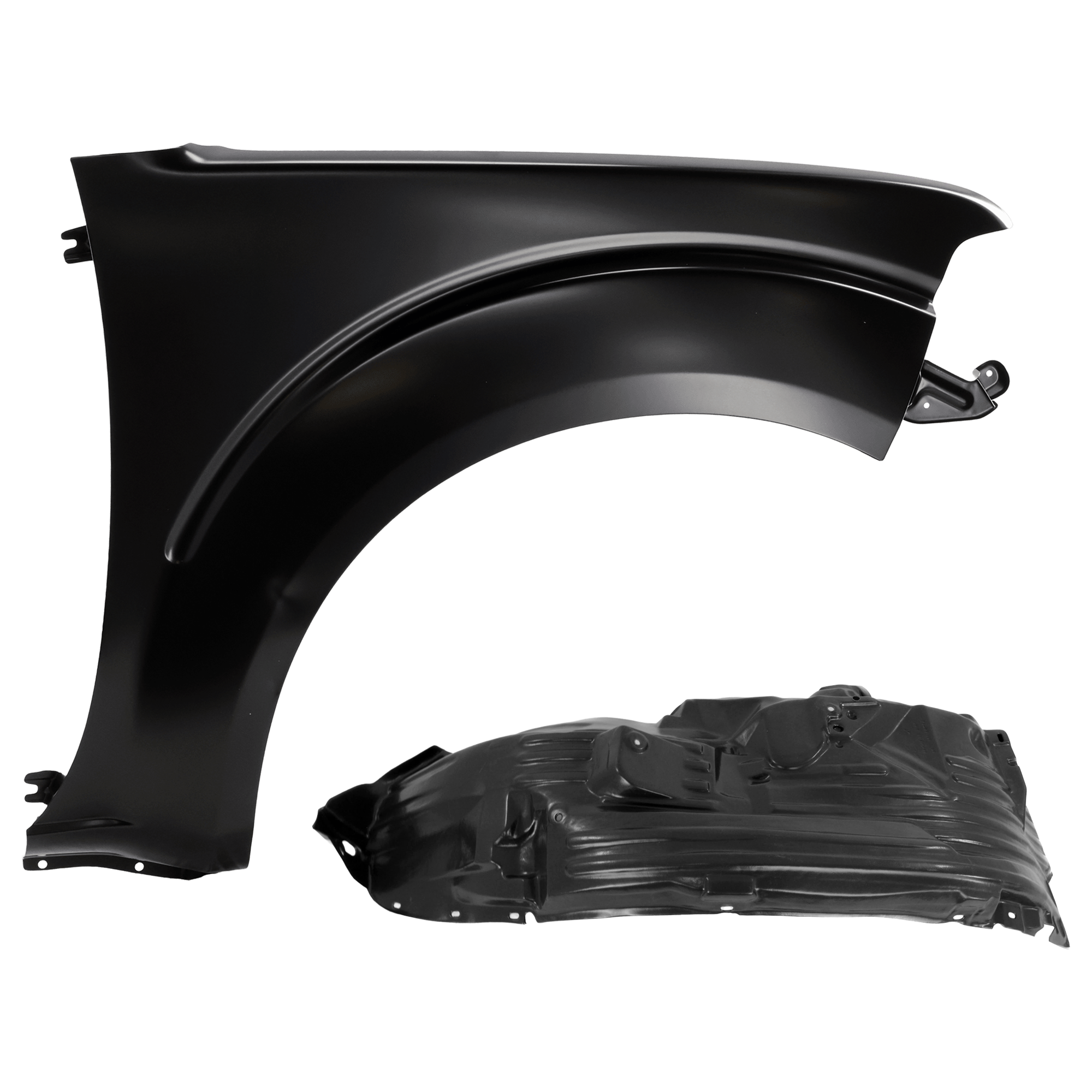 AM FRONTIER 05-19 FRONT FENDER RH 2 pc Kit Primed with Fender Liner SKU KIT 050926 AE1324 Partslink NI1241184 NI1251127 OEM 63100ZL15A 63840EA800
