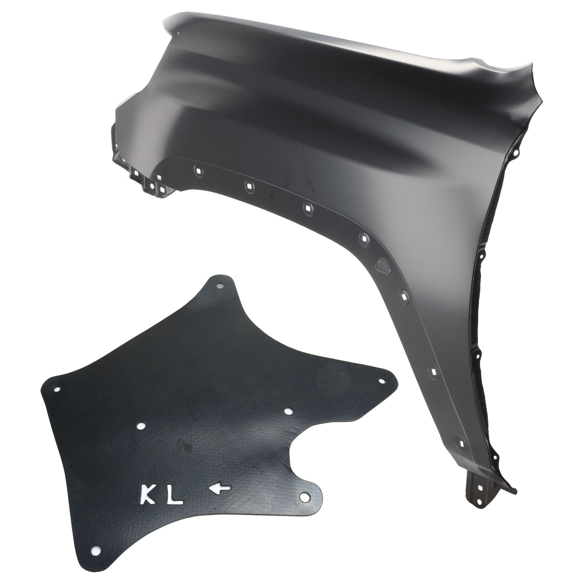 AM 4RUNNER 10-24 FRONT FENDER LH 2 pc Kit Primed with Fender Liner SKU KIT 050926 AE1326 Partslink TO1240233 TO1250130 OEM 5381235510-5373660131