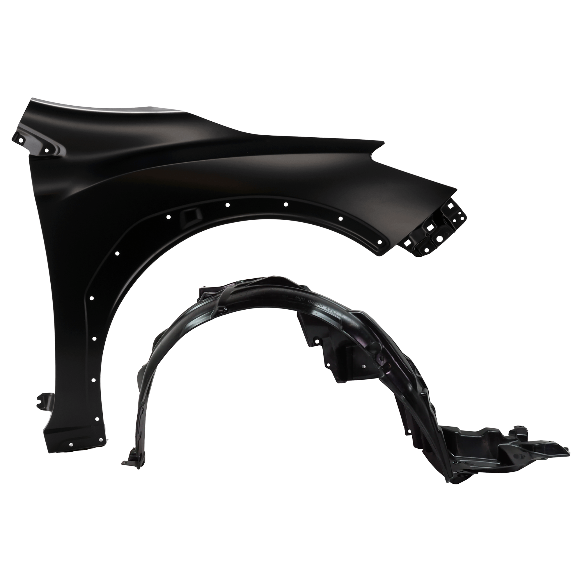 AM CROSSTREK 18-23 FRONT FENDER RH 2 pc Kit Primed with Fender Liner SKU KIT 050926 AE1327 Partslink SU1241151 SU1249131 OEM 57120FL0609P 59110FL040