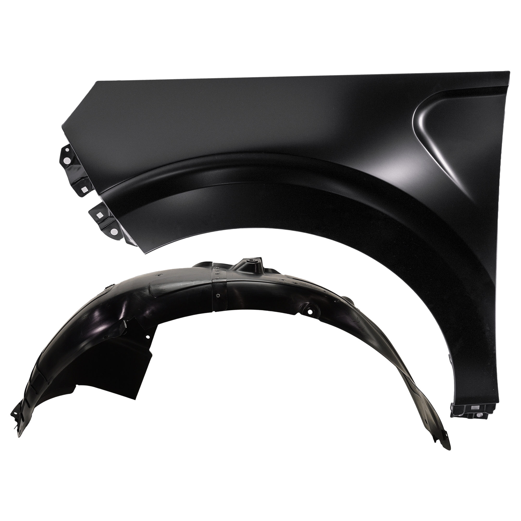 AM SOUL 20-22 FRONT FENDER LH 2 pc Kit Primed with Fender Liner SKU KIT 050926 AE1329 Partslink KI1240155 KI1248162 OEM 66311K0000-86811K0000