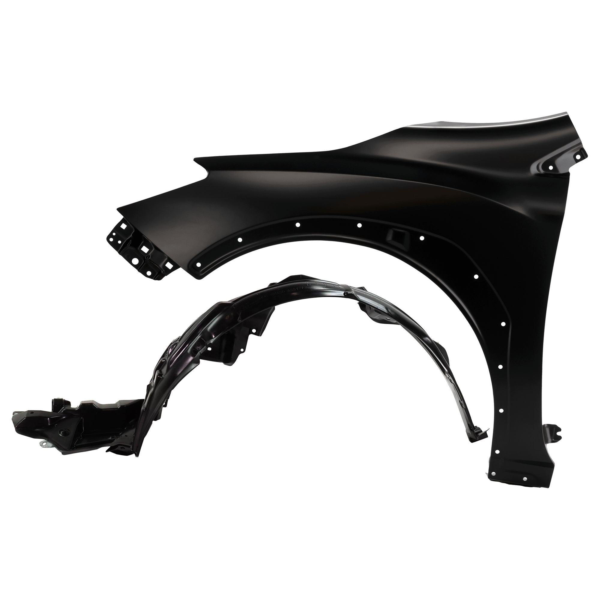 AM CROSSTREK 18-23 FRONT FENDER LH 2 pc Kit Primed with Fender Liner SKU KIT 050926 AE1336 Partslink SU1240151 SU1248131 OEM 57120FL0709P 59110FL050