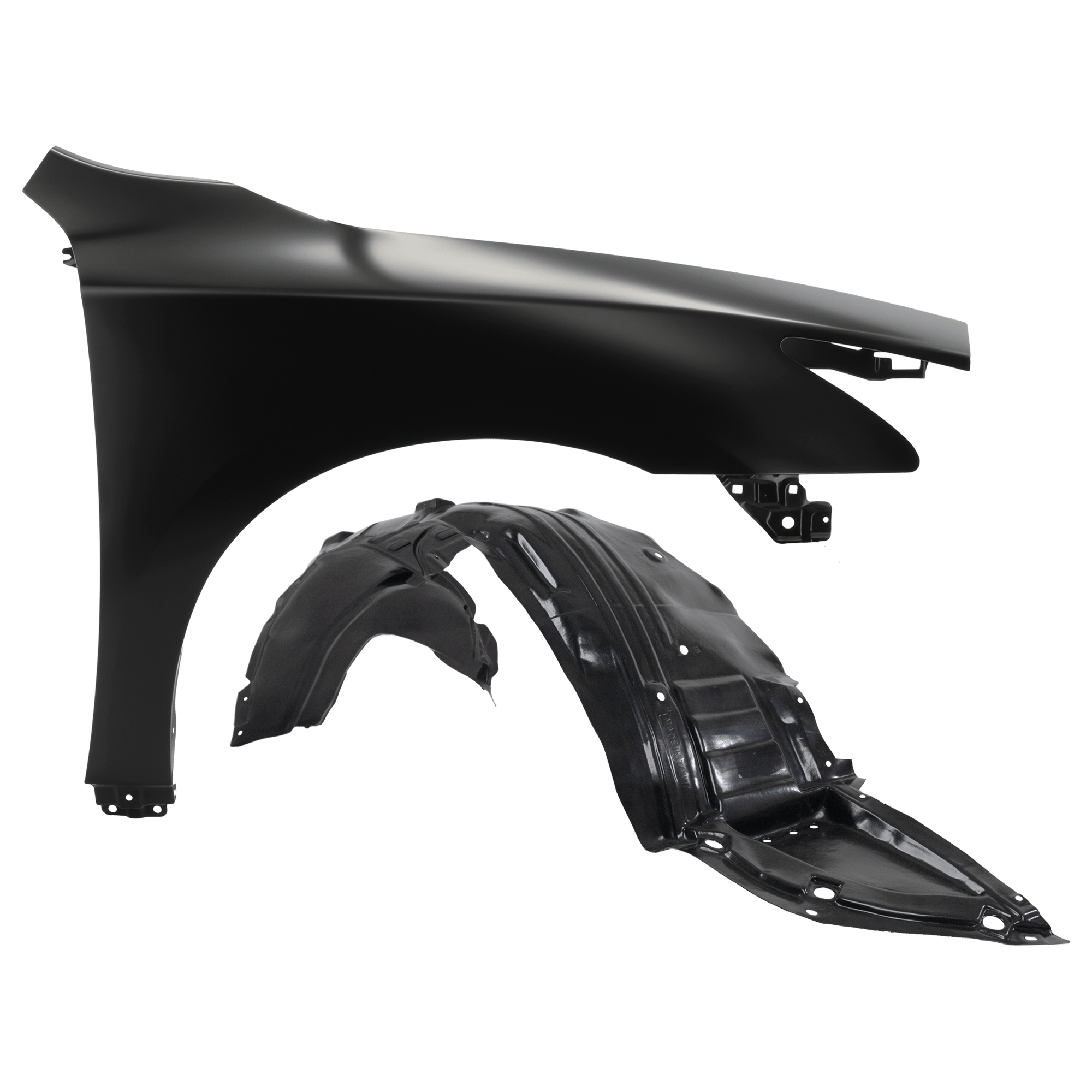 AM MAXIMA 09-14 FRONT FENDER RH 2 pc Kit Primed with Fender Liner SKU KIT 050926 AE1345 Partslink NI1241194 NI1249119 OEM 631009N15A 63842ZX70A