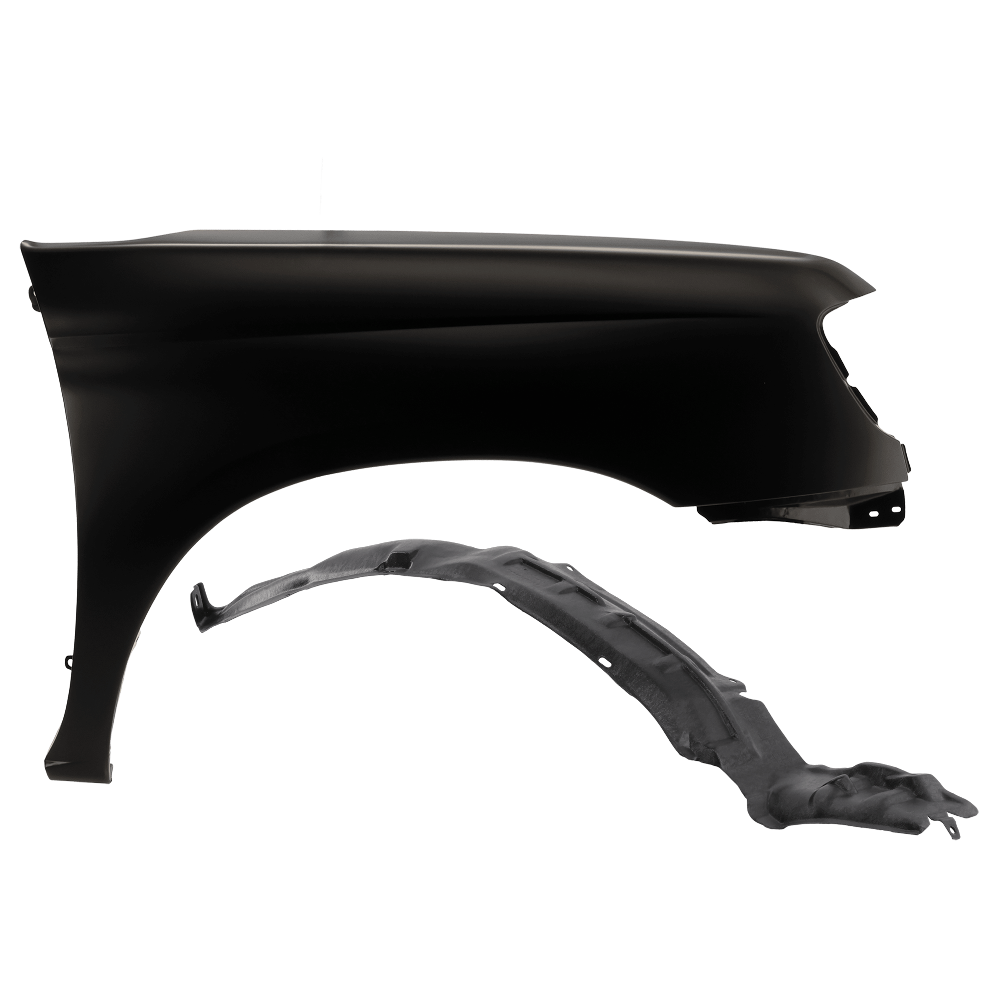 AM FRONTIER 98-00 FRONT FENDER RH 2 pc Kit Primed with Fender Liner SKU KIT 050926 AE1352 Partslink NI1241158 NI1249104 OEM 631123S530-638429Z400