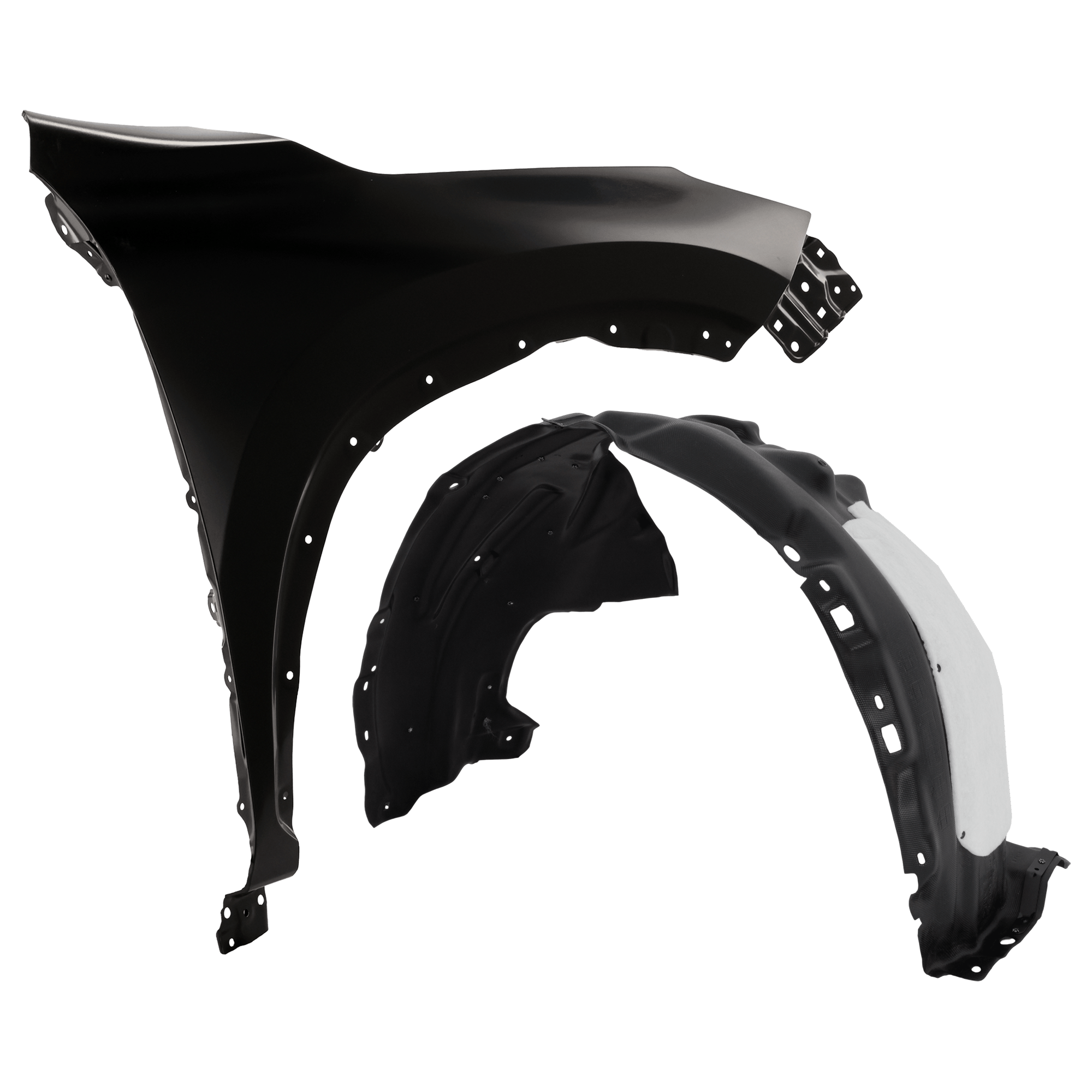 AM NX250 NX350-22-24 FRONT FENDER RH 2 pc Kit Primed with Fender Liner SKU KIT 050926 AE1360 OEM 53801F6010-5380178020-53875F60
