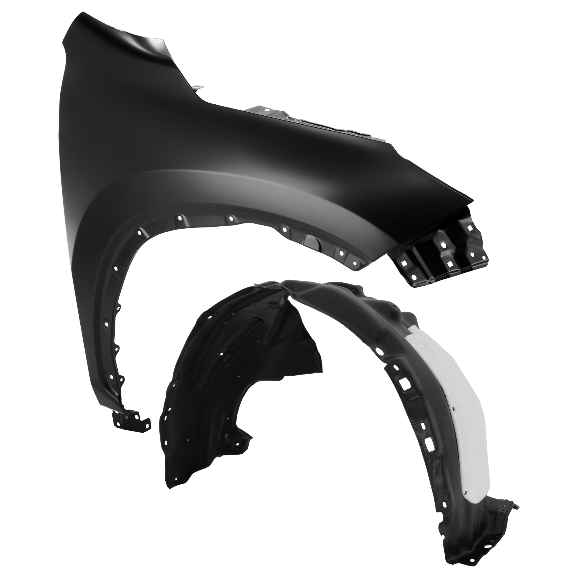 AM NX250 NX350-22-24 FRONT FENDER RH 2 pc Kit Primed with Fender Liner SKU KIT 050926 AE1361 OEM 53801F6010 PFM 5380178020 PFM