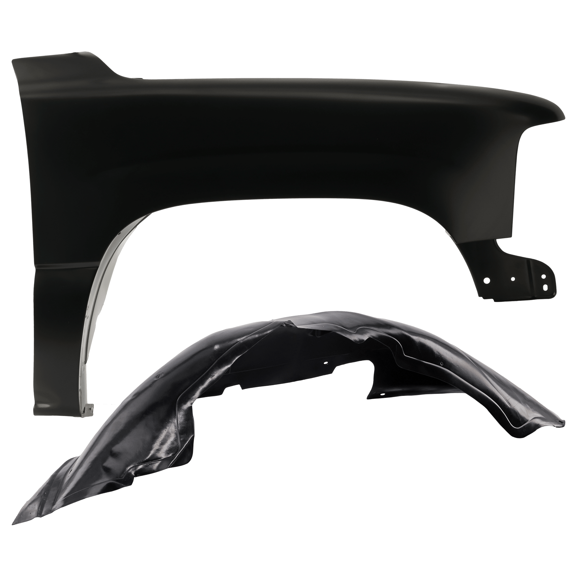 AM SUBURBAN 1500 SUBURBAN 2500 TAHOE 00-06 FRONT FENDER RH 2 pc Kit Primed with Fender Liner SKU KIT 050926 AE1363 Partslink GM1241267 GM1247110 OEM 12476220-15095669