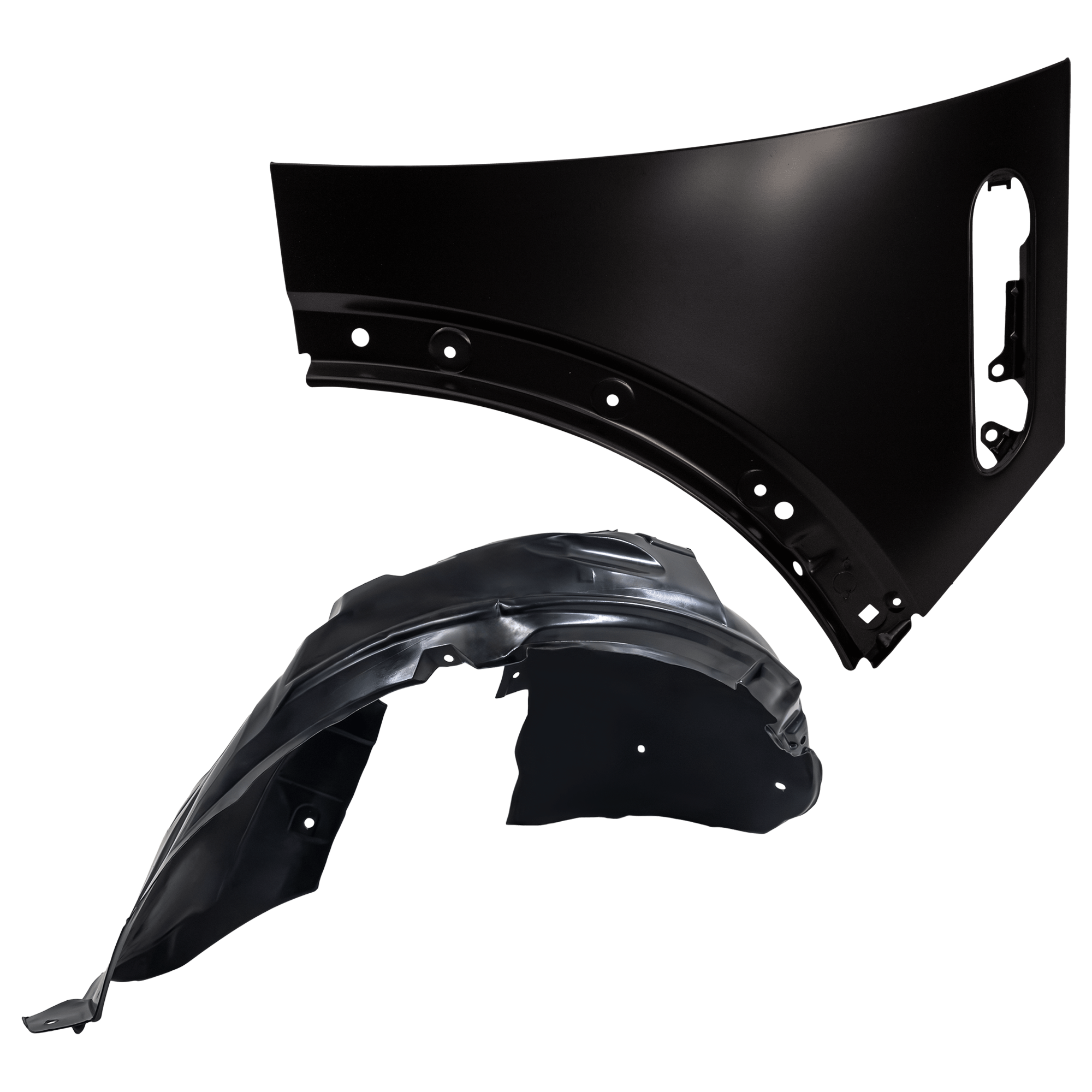 AM COOPER 02-08 FRONT FENDER RH 2 pc Kit Primed with Fender Liner SKU KIT 050926 AE1364 Partslink MC1241101 MC1249101 OEM 41217037438-51711486197