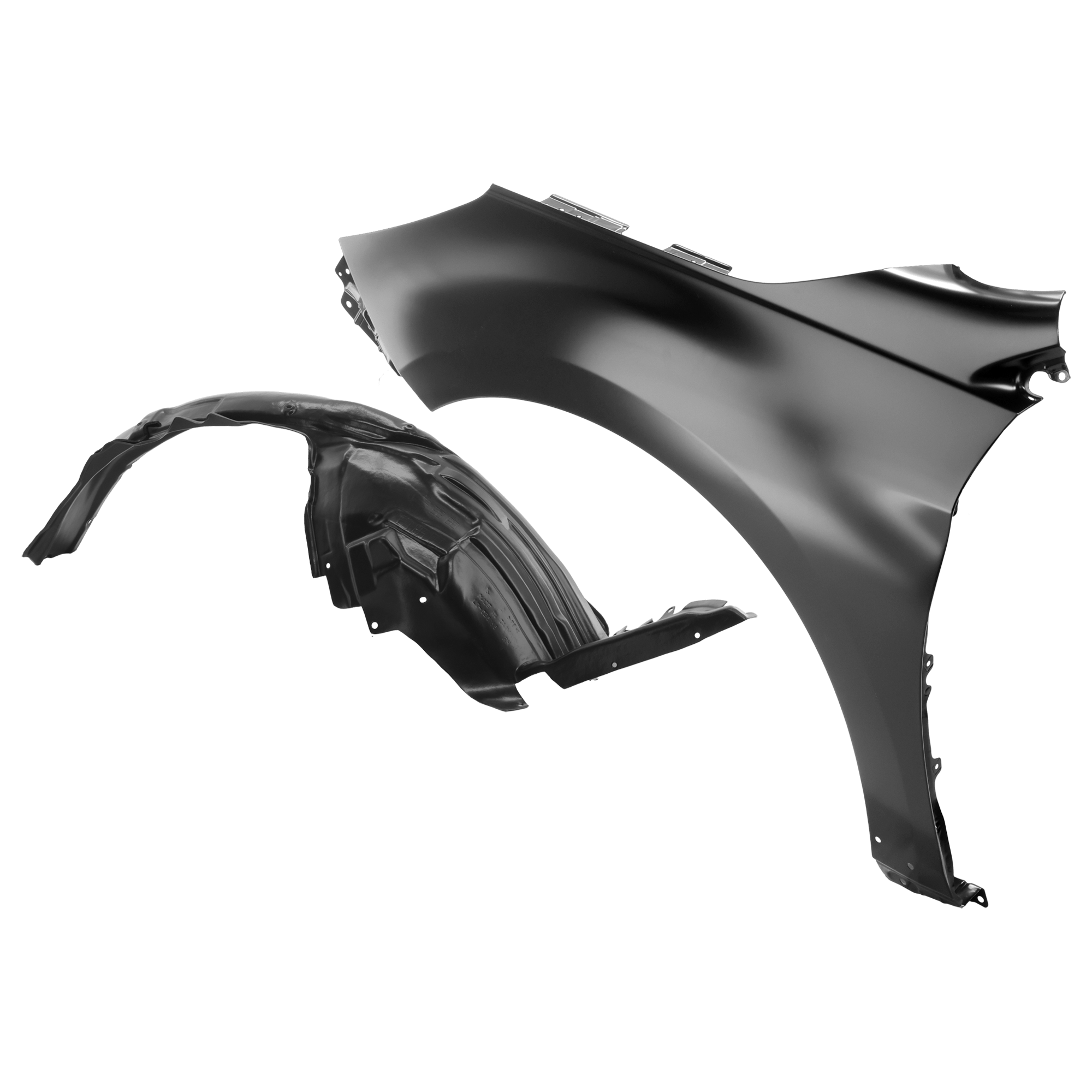 AM OUTBACK 15-19 FRONT FENDER LH 2 pc Kit Primed with Fender Liner SKU KIT 050926 AE1374 Partslink SU1240141 SU1248125 SU1248130 OEM 57120AL03A9P 59110AL03B 59110A