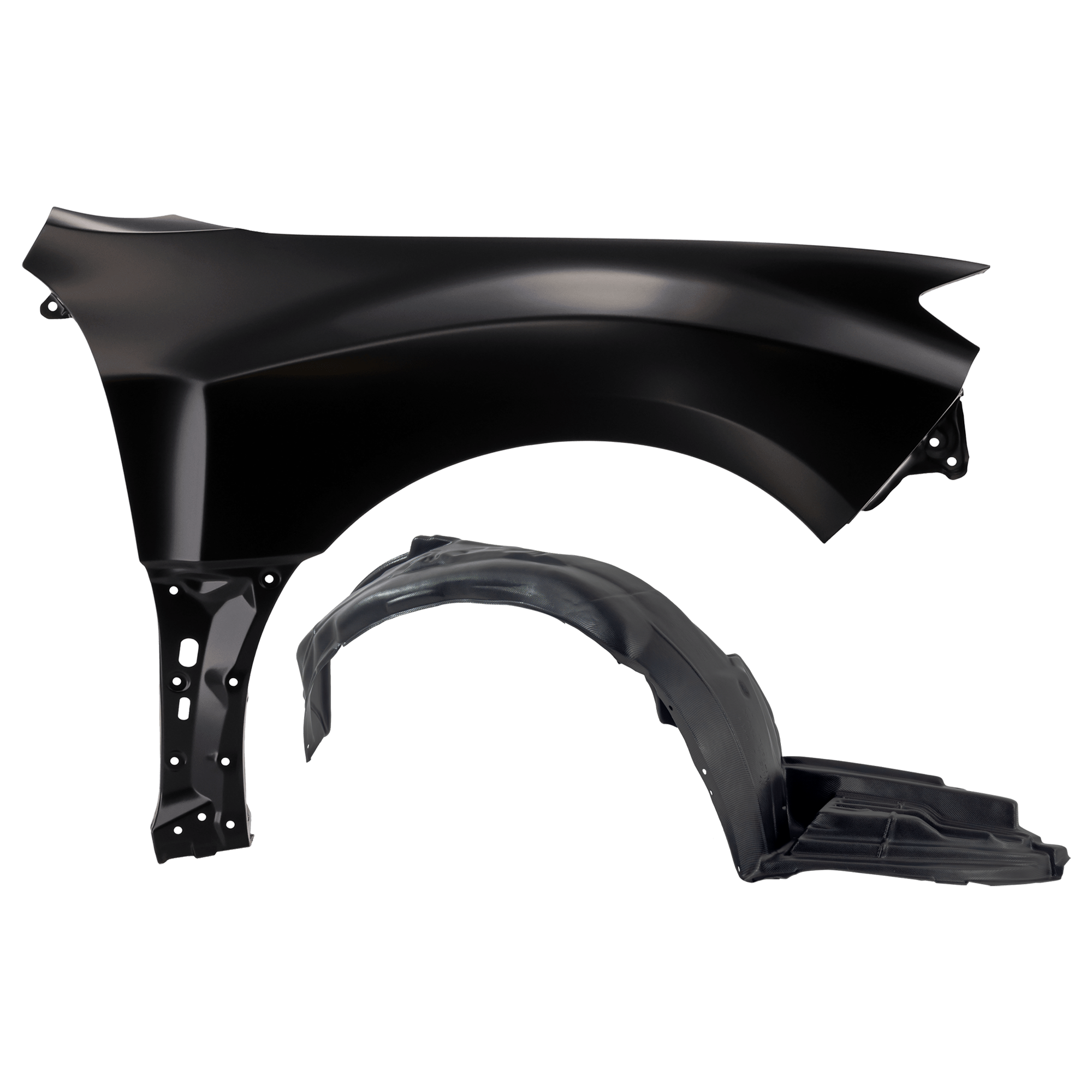 AM IMPREZA 11-14 FRONT FENDER RH 2 pc Kit Primed with Fender Liner SKU KIT 050926 AE1382 Partslink SU1241135 SU1249123 OEM 57120FG0409P 59110FG040