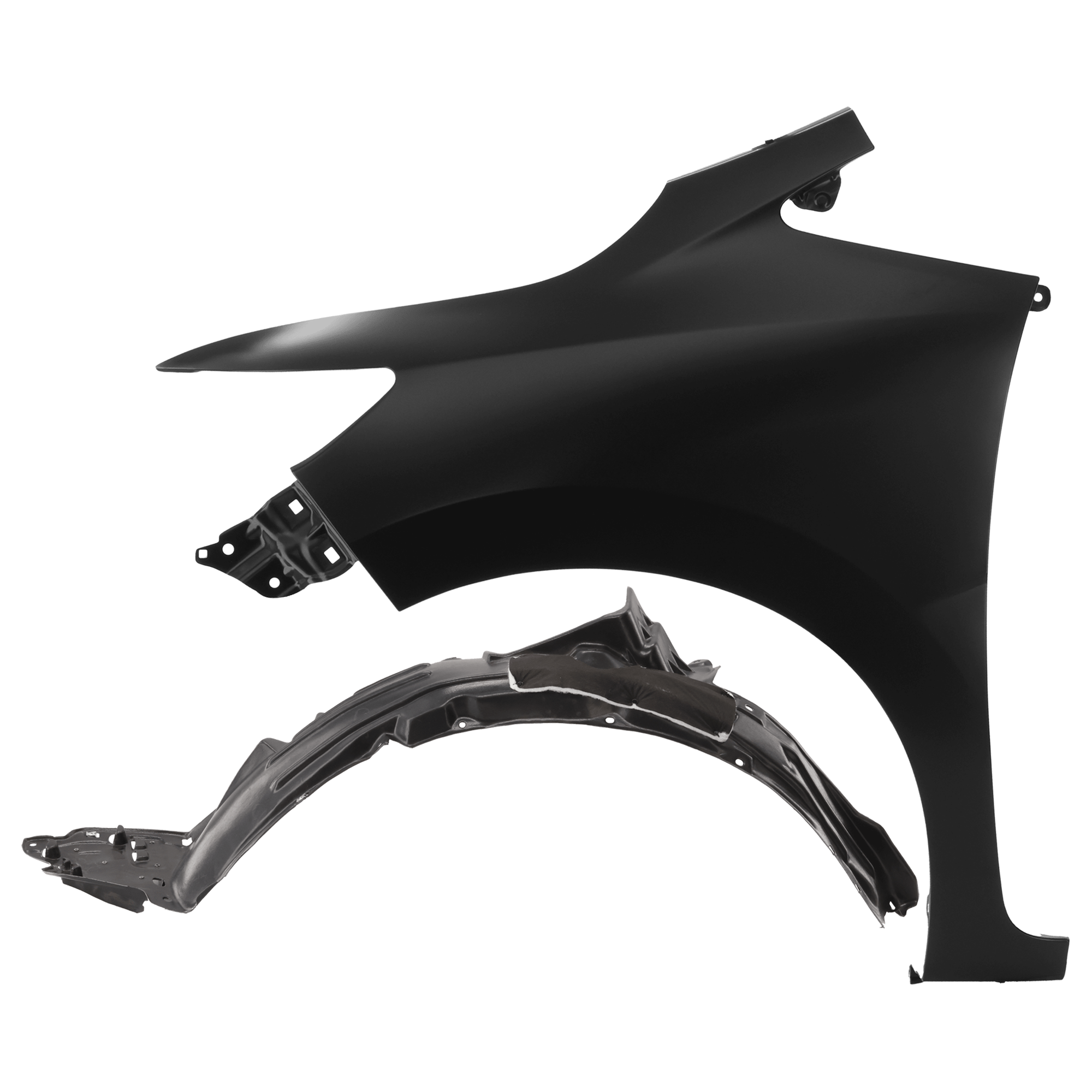 AM FIT 18-20 FRONT FENDER LH 2 pc Kit Primed with Fender Liner SKU KIT 050926 AE1386 Partslink HO1240188 HO1248181 OEM 60261T5RA91ZZ 74150T5RA40