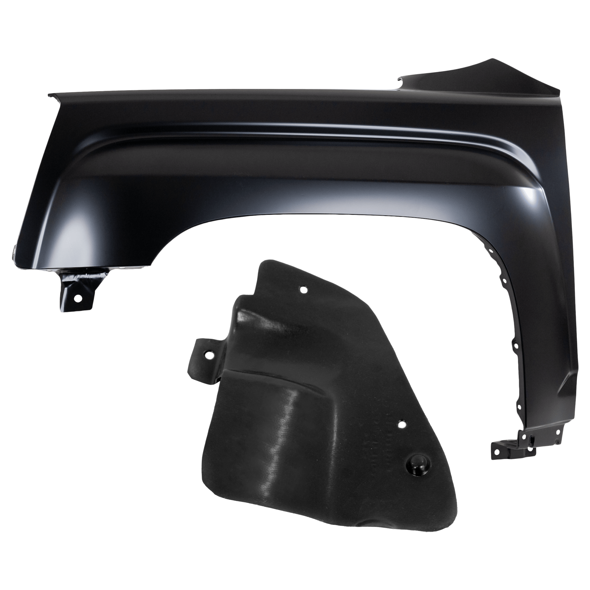 AM TERRAIN 14-17 FRONT FENDER LH 2 pc Kit Primed with Fender Liner SKU KIT 050926 AE1391 Partslink GM1240366 GM1250162 OEM 22846919-22992825