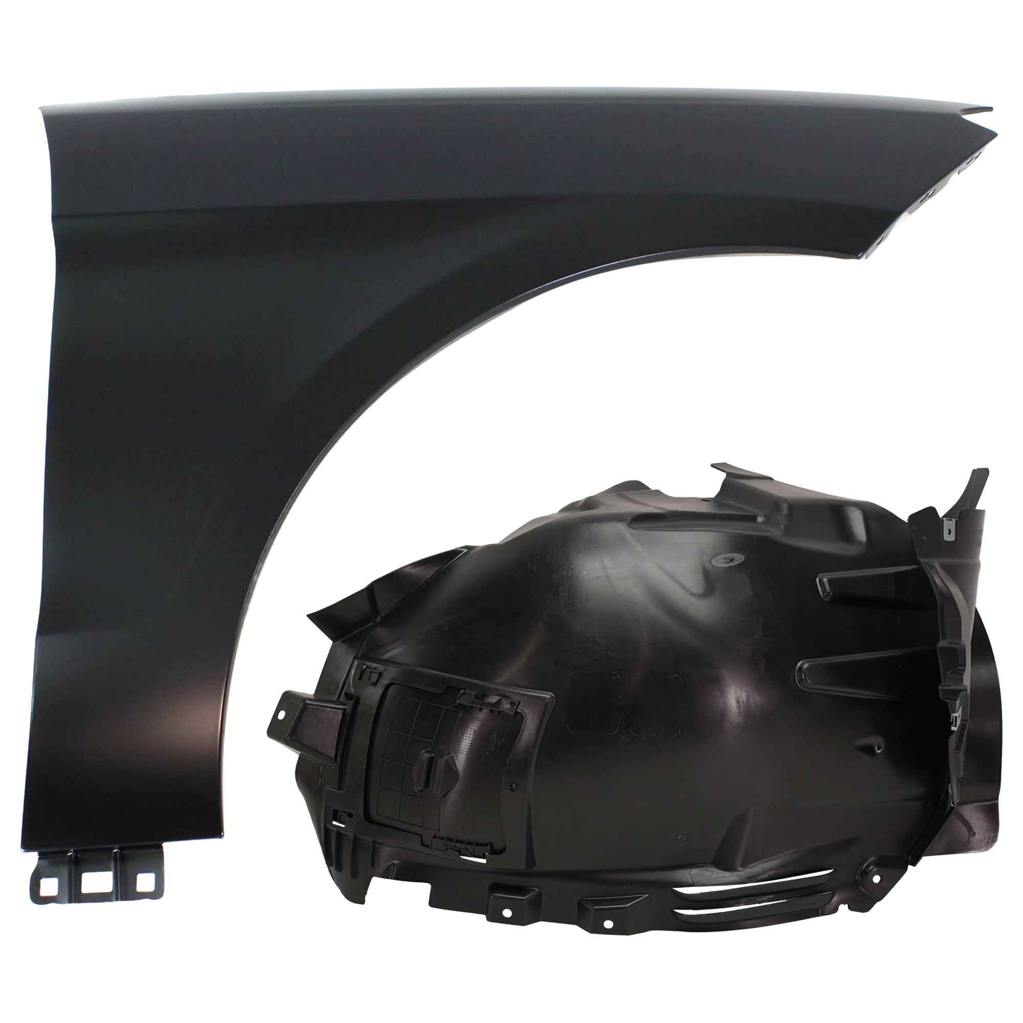 AM ML350-12-15 ML550-12-15 FRONT FENDER RH Exc. ML63 Model Aluminum 2 pc kit with 1 Fender and 1 Fender Liner SKU KIT 050926 AE1410 Partslink MB1241138 MB1249187 OEM 1668800700-1668802905