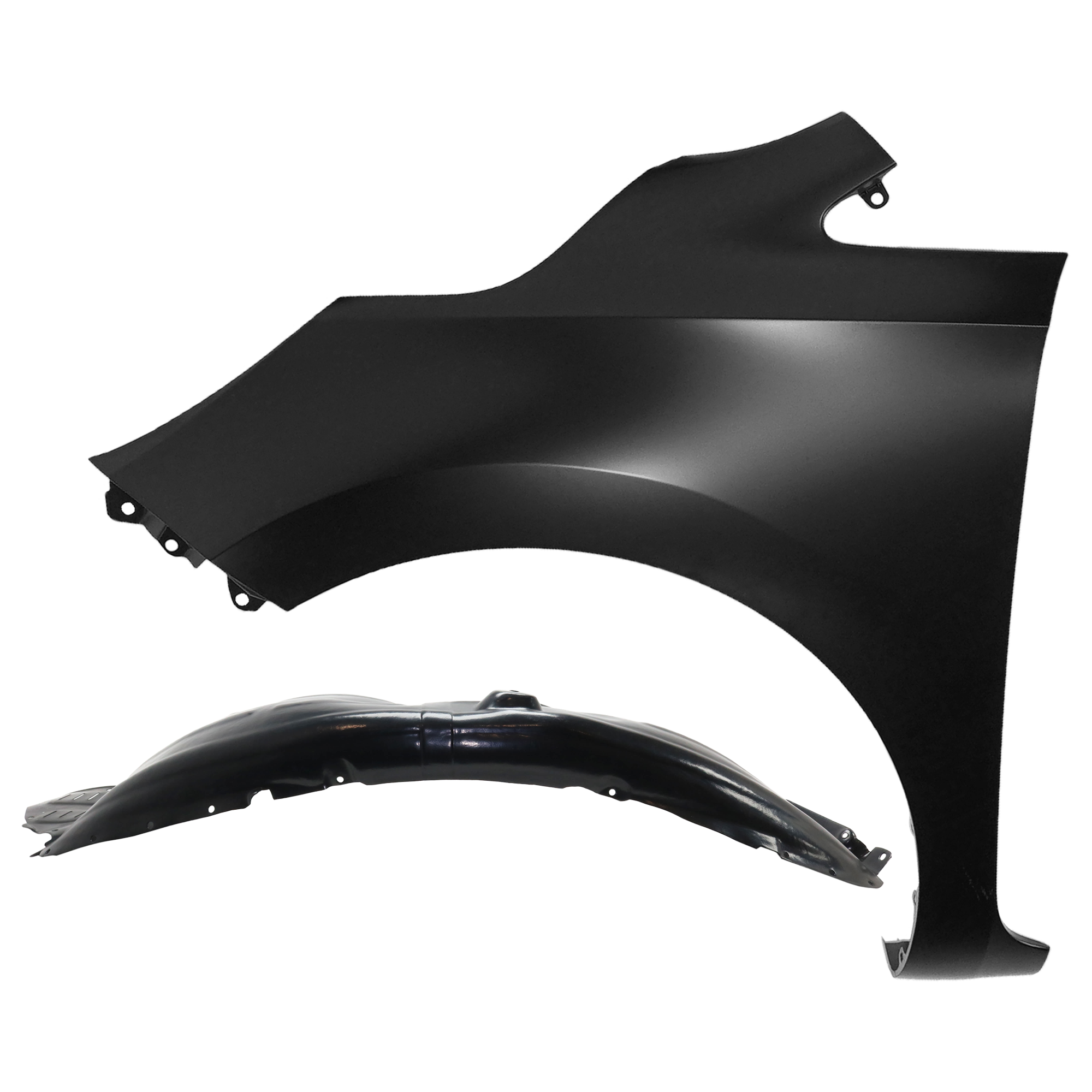 AM SEDONA 15-21 FRONT FENDER LH Primed Steel 2 pc kit with 1 Fender and 1 Fender Liner SKU KIT 050926 AE1417 Partslink KI1240151 KI1248148 OEM 66311A9000-86811A9000
