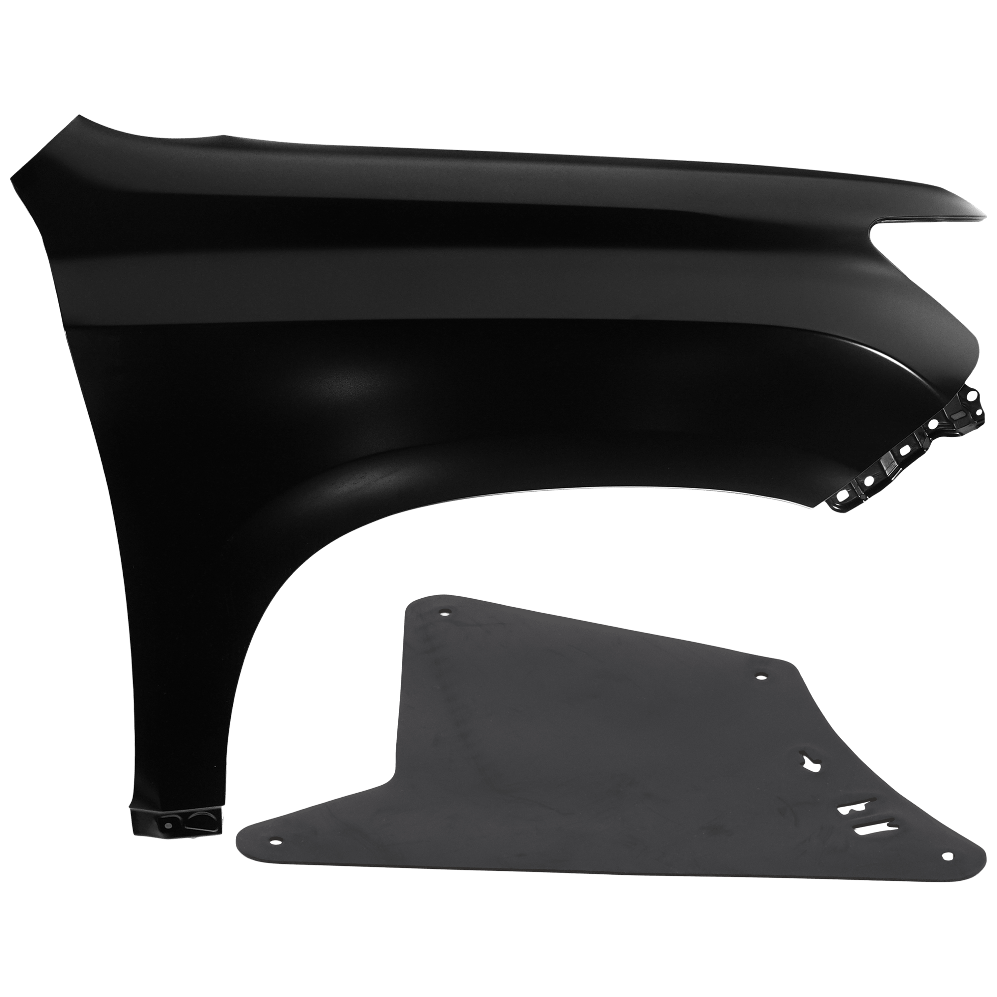 AM GX460-10-23 FRONT FENDER LH 2 pc kit with 1 Fender and 1 Fender Liner SKU KIT 050926 AE1424 Partslink LX1240131 TO1250129 OEM 5381260C30-5373635151