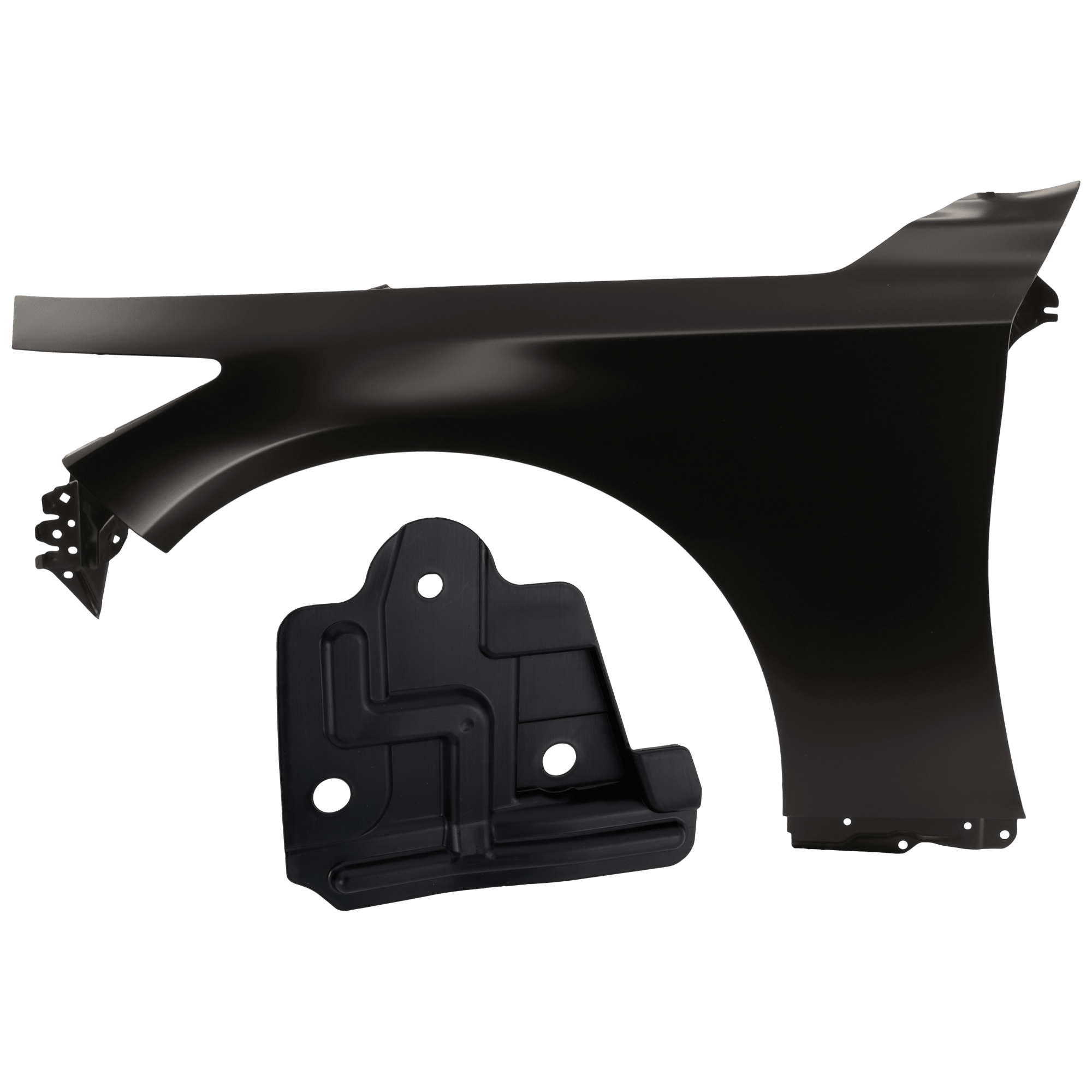 AM Q50-14-23 FRONT FENDER LH Primed 14-15 Hybrid Model Sport Std Type Bumper Steel 2 pc kit with 1 Fender and 1 Fender Liner SKU KIT 050926 AE1446 Partslink IN1240123 IN1250118 OEM F31014HKMA 63833JK60A