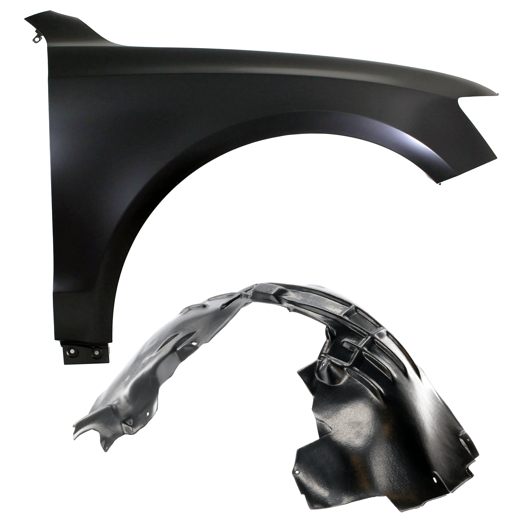AM Q5-09-12 FRONT FENDER RH Primed with Fender Liner SKU KIT 050926 AE145 Partslink AU1241134 AU1241122 AU1249112 OEM 8R0821106A 8R0821106-8R0821172
