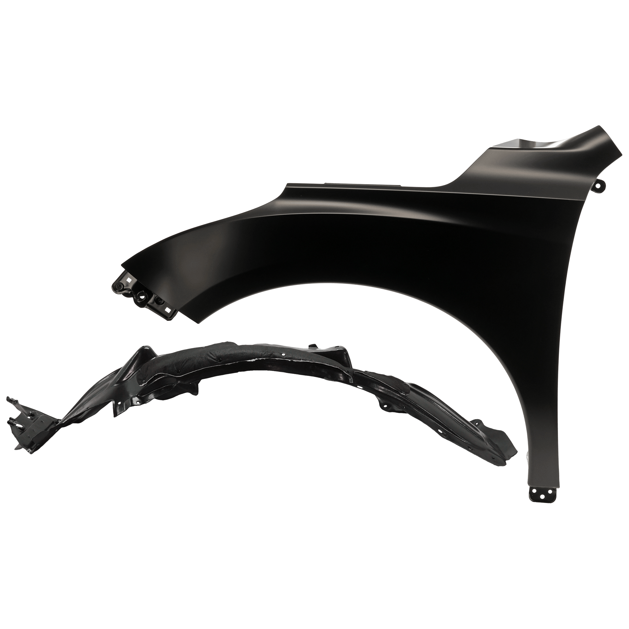 AM RDX 19-23 FRONT FENDER LH Primed Steel 2 pc kit with 1 Fender and 1 Fender Liner SKU KIT 050926 AE1460 Partslink AC1240130 AC1248140 OEM 60260TJBA90ZZ 74150TJBA01