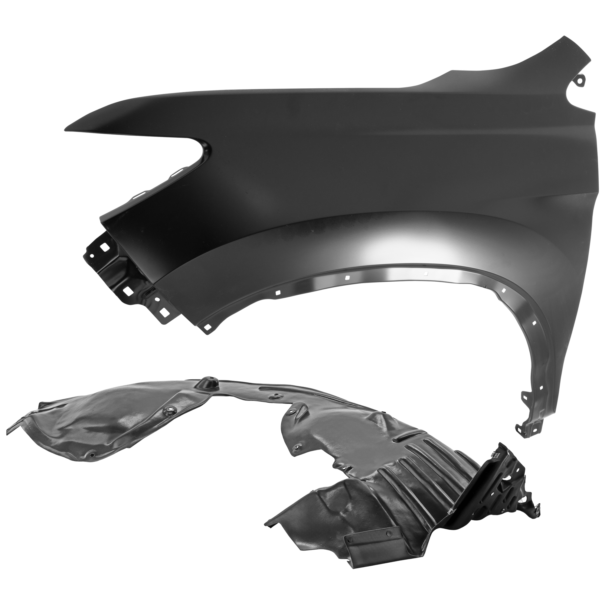 AM RIDGELINE 21-25 PASSPORT 22-23 FRONT FENDER LH Steel 2 pc kit with 1 Fender and 1 Fender Liner SKU KIT 050926 AE1463 Partslink HO1240202 HO1248206 OEM 60261T6ZA00ZZ 74151T6ZA00