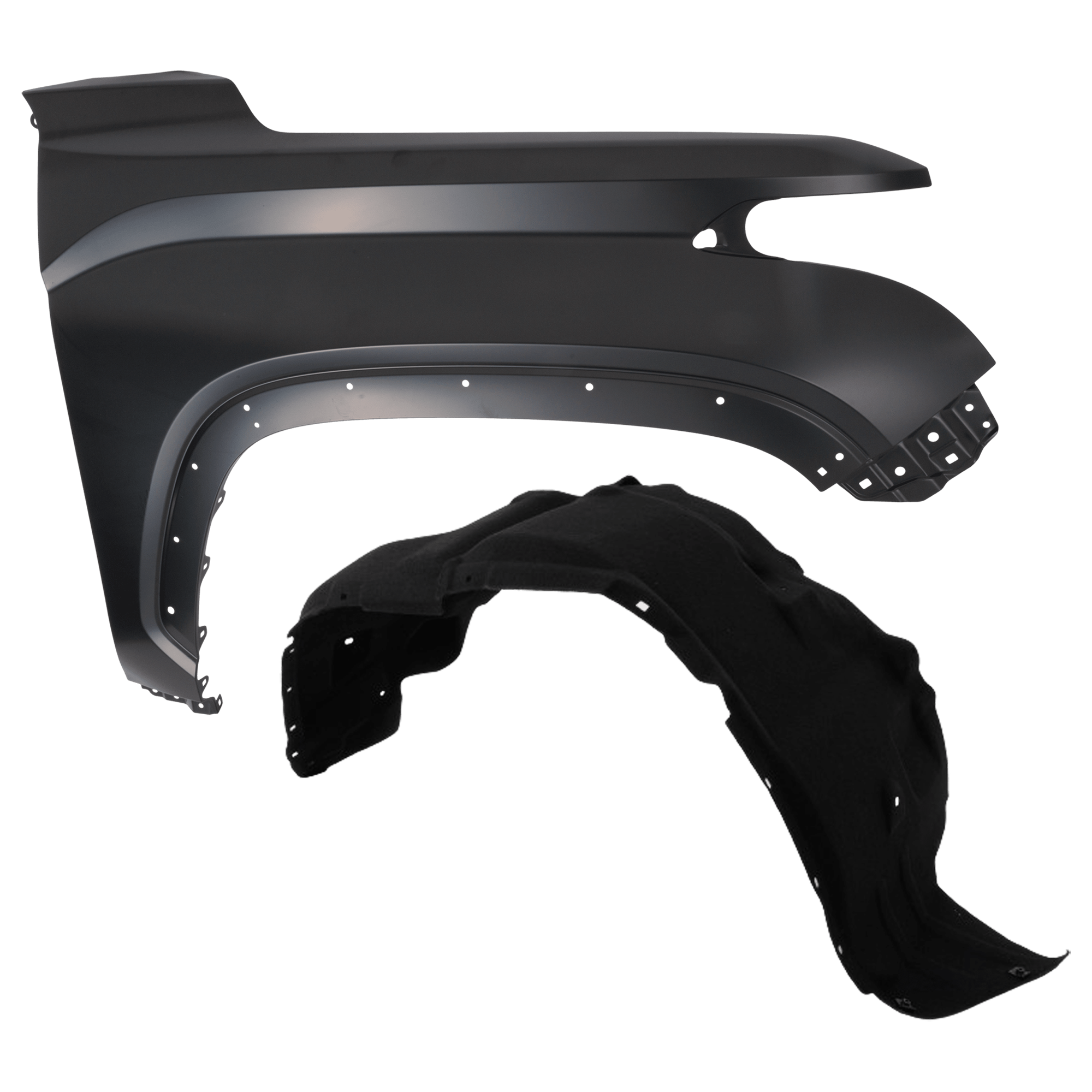 AM TUNDRA 22-24 FRONT FENDER RH Primed with Fender Liner SKU KIT 050926 AE146 Partslink TO1241284 TO1249253 OEM 538110C120-538750C090