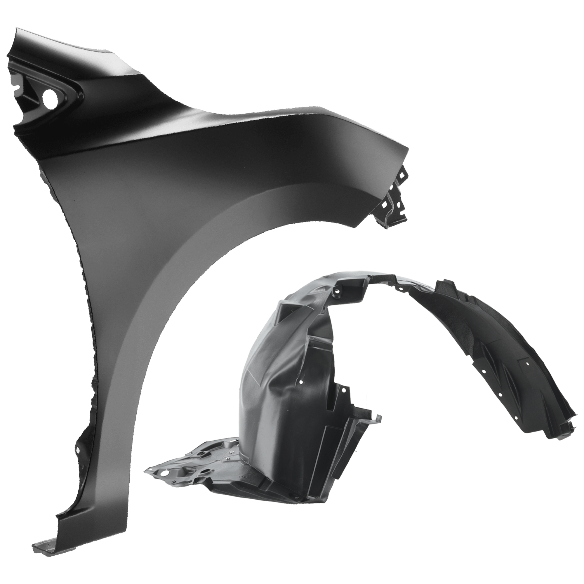 AM VERSA 20-25 FRONT FENDER RH Primed 2 pc kit with 1 Fender and 1 Fender Liner SKU KIT 050926 AE1477 Partslink NI1241237 NI1249178 OEM F31005EFMA 638405EE0A