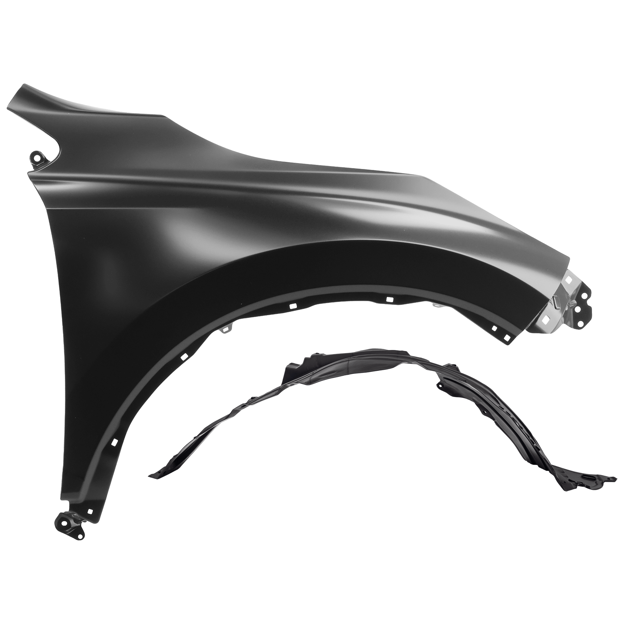 AM CR V 17-22 FRONT FENDER RH Primed Steel 2 pc kit with 1 Fender and 1 Fender Liner SKU KIT 050926 AE1480 Partslink HO1241193 HO1249165 OEM 60211TLAA00ZZ 74100TLAA00 PFM