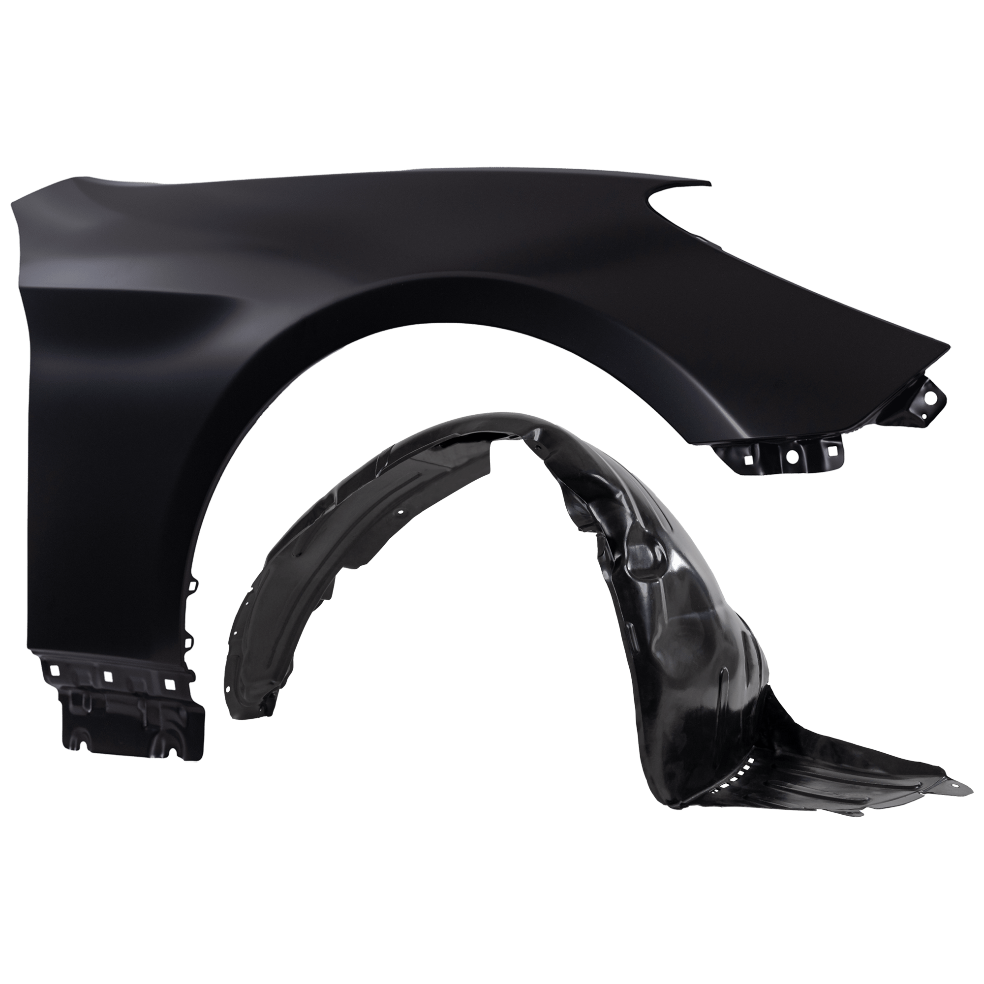 AM GENESIS COUPE 10-12 FRONT FENDER RH Primed 2 pc kit with 1 Fender and 1 Fender Liner SKU KIT 050926 AE1486 Partslink HY1241149 HY1249120 OEM 663212M000-868122M000