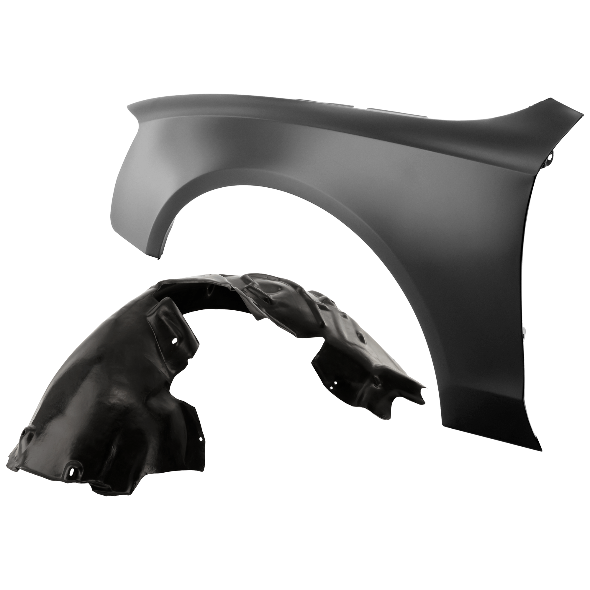 AM A5 QUATTRO 08-17 S5-08-17 FRONT FENDER LH Primed Convertible Coupe Steel 2 pc kit with 1 Fender and 1 Fender Liner SKU KIT 050926 AE1490 Partslink AU1240130 AU1248123 OEM 8T0821105H PFM 8T0821171M