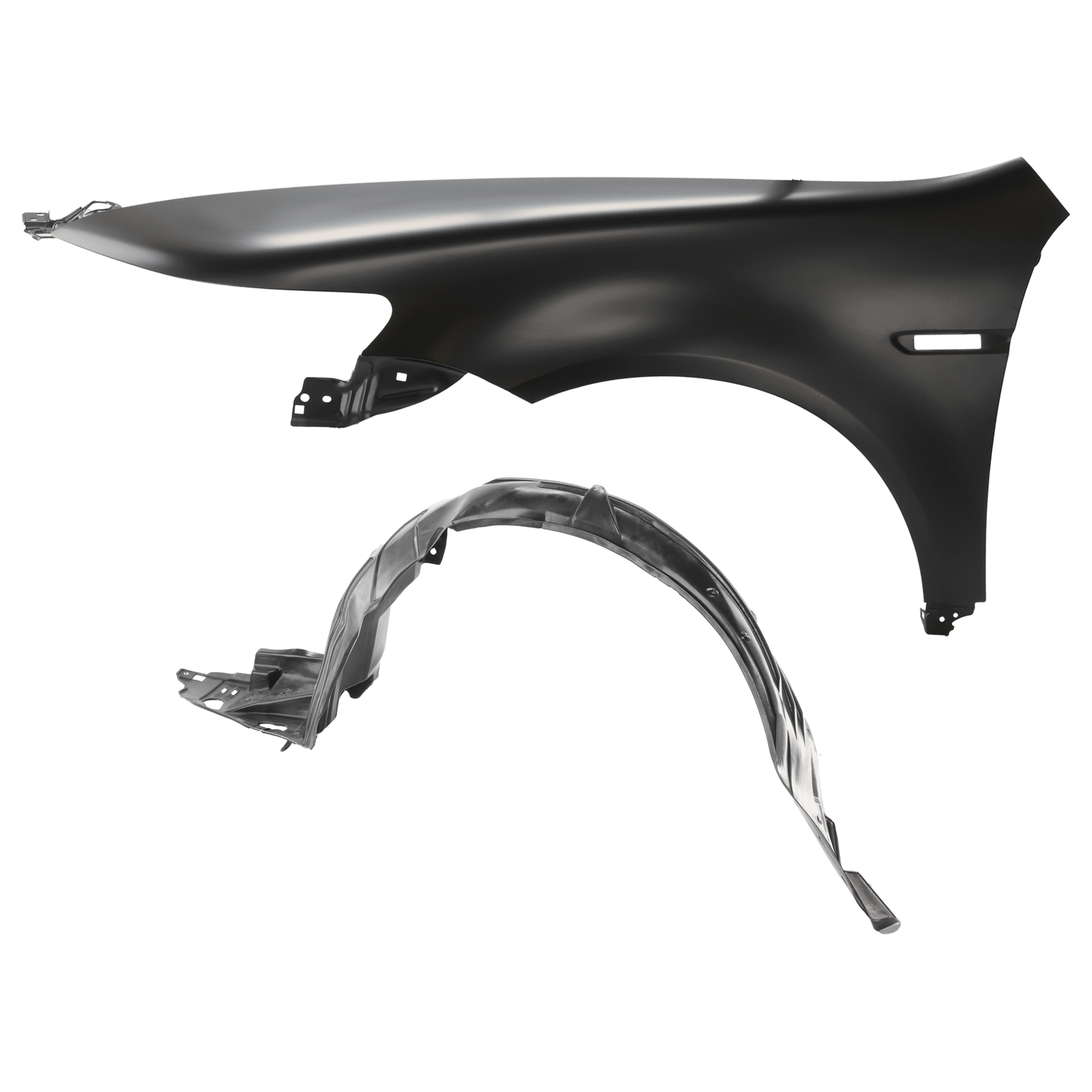 AM TL 04-08 FRONT FENDER LH Primed with Fender Liner SKU KIT 050926 AE14 Partslink AC1240118 AC1248116 OEM 04630SEPA91ZZ 74150SEPA10