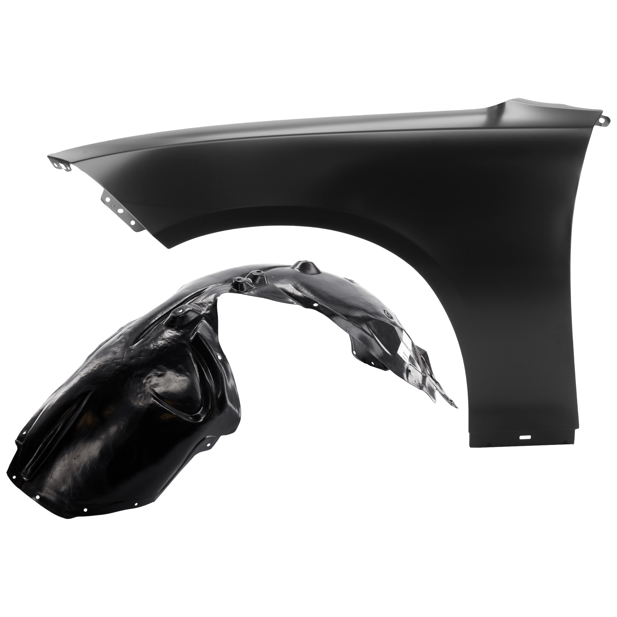 AM CHARGER 15-23 FRONT FENDER LH Steel Limited SE SEL Models w o Wide Body Option 2 pc kit with 1 Fender and 1 Fender Liner SKU KIT 050926 AE1505 Partslink CH1240282 CH1248177 OEM 68213061AC 68477157AB