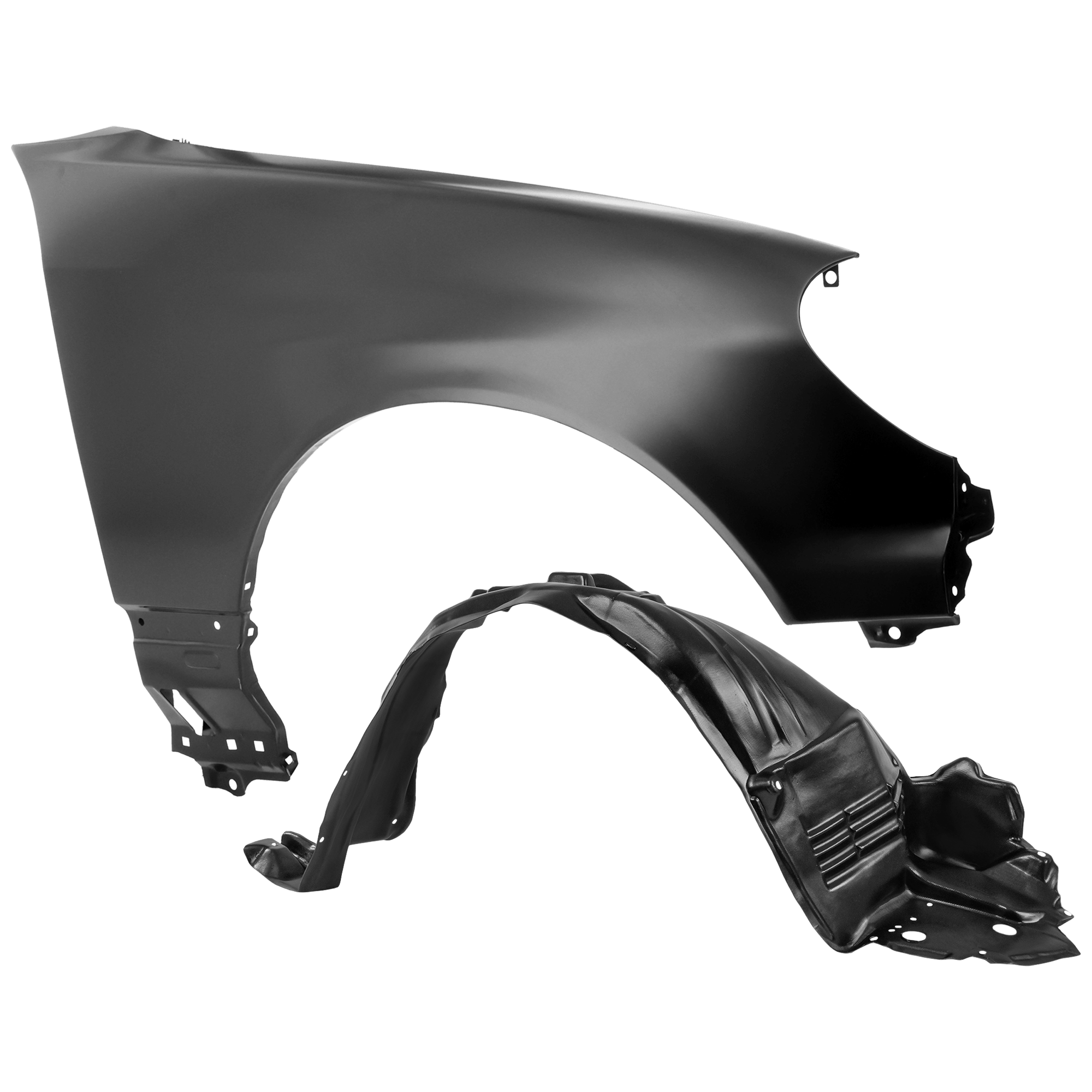 AM GS300-98-05 GS430-01-05 FRONT FENDER RH Primed 2 pc kit with 1 Fender and 1 Fender Liner SKU KIT 050926 AE1510 Partslink LX1241104 LX1251103 OEM 538013F380-5387530150